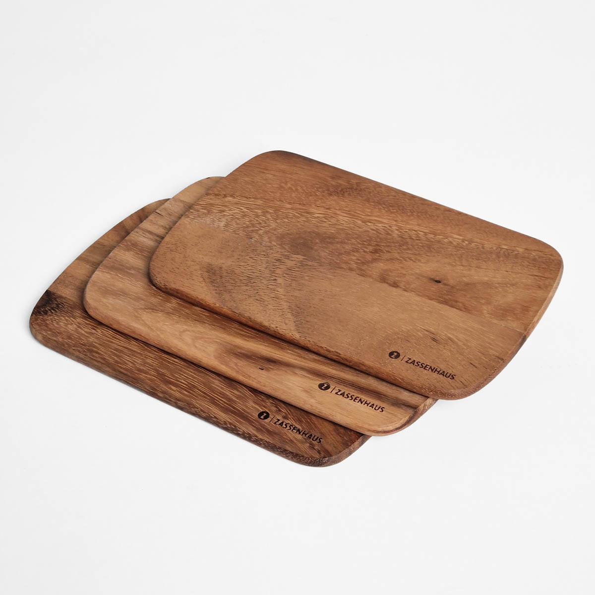 Frokostbrett i akasie, 3stk (22x15cm) - ZASSENHAUS — bilde 2