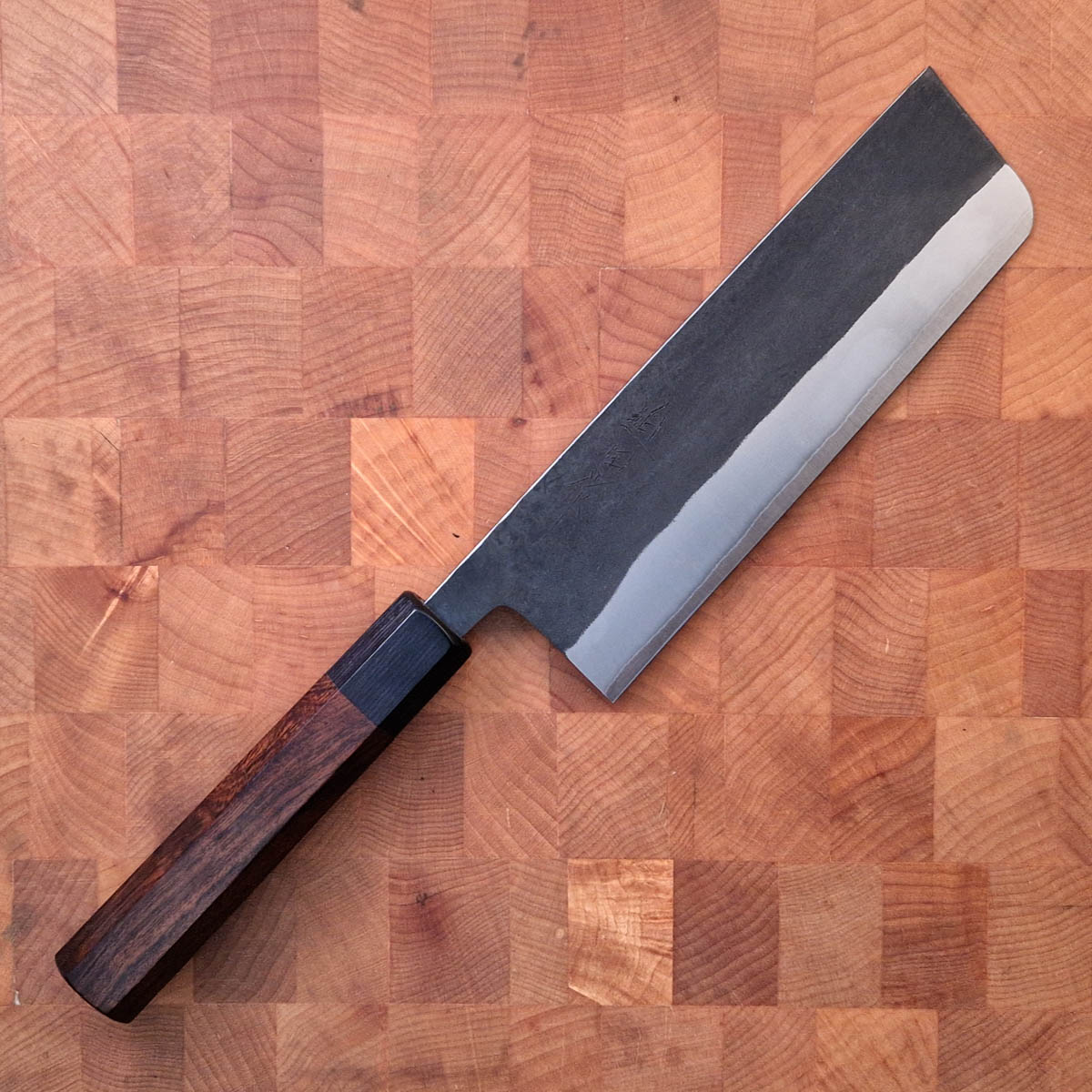 18cm Grønnsakskniv (nakiri), Shirogamei II, Ironwood - Sakoda Hamono