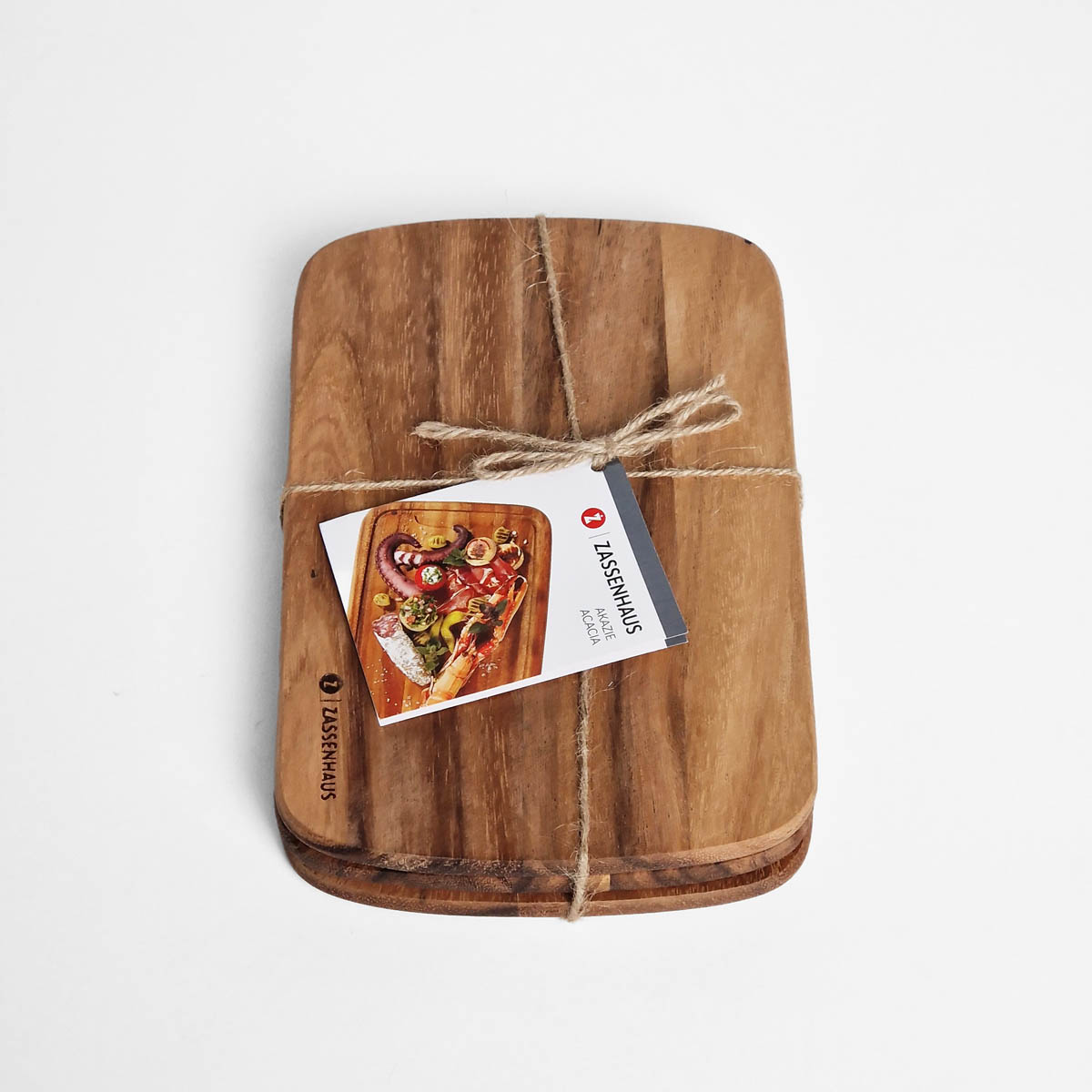 Frokostbrett i akasie, 3stk (22x15cm) - ZASSENHAUS