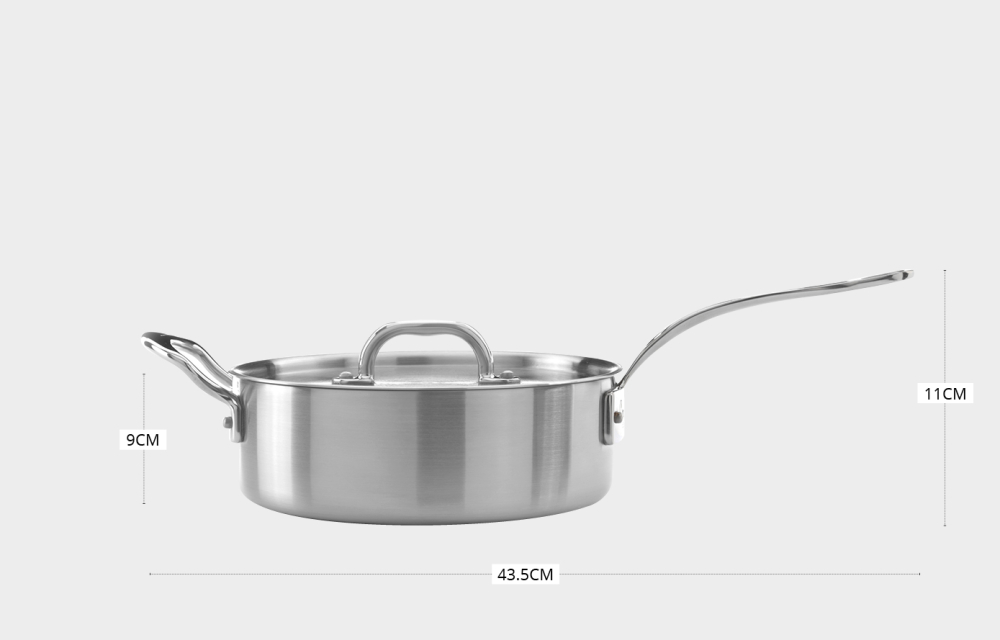 Traktørpanne 26cm, m. lokk, rustfritt stål/induksjon - Samuel Groves — bilde 6