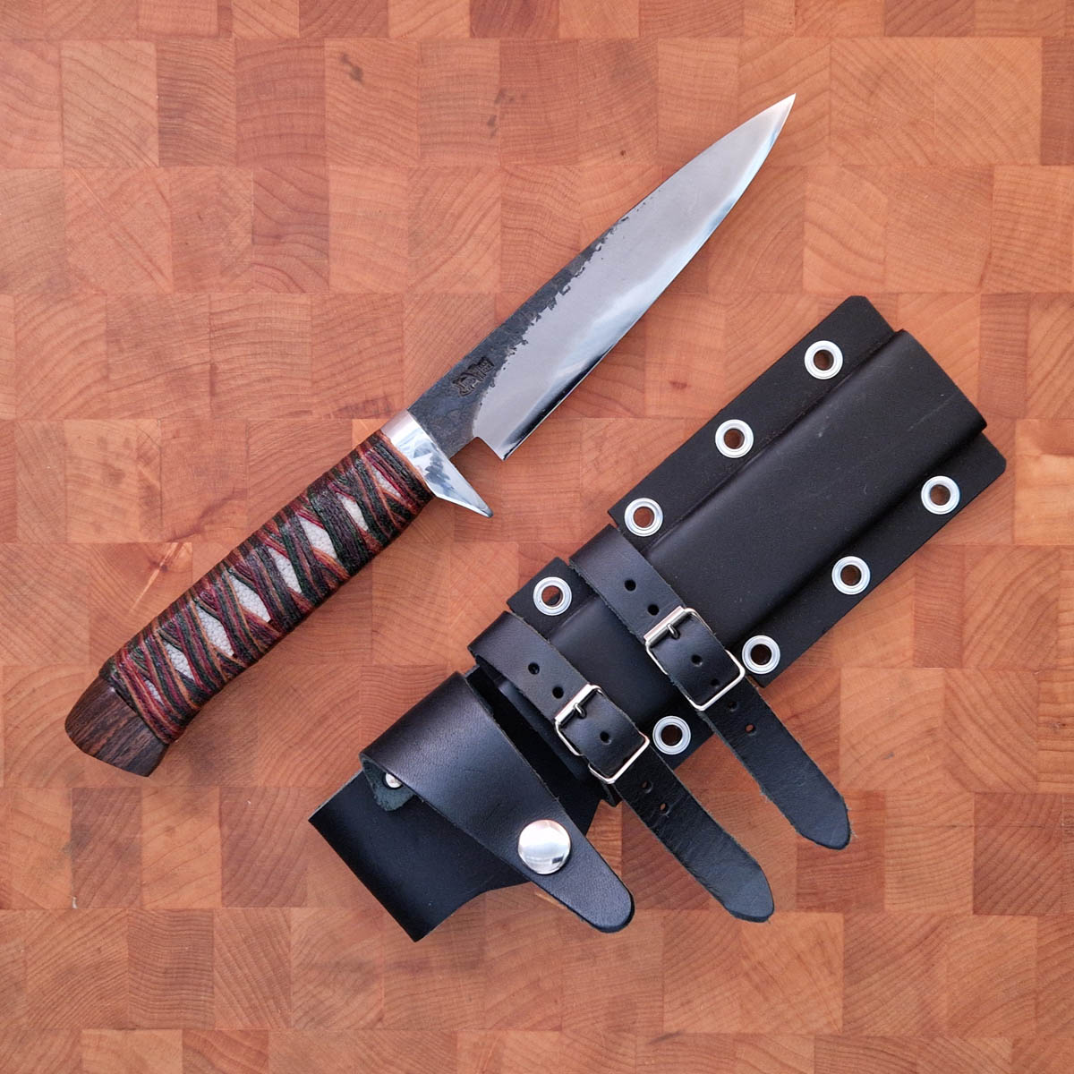 12cm Jaktkniv, karbonstål - RED ORCA — bilde 8
