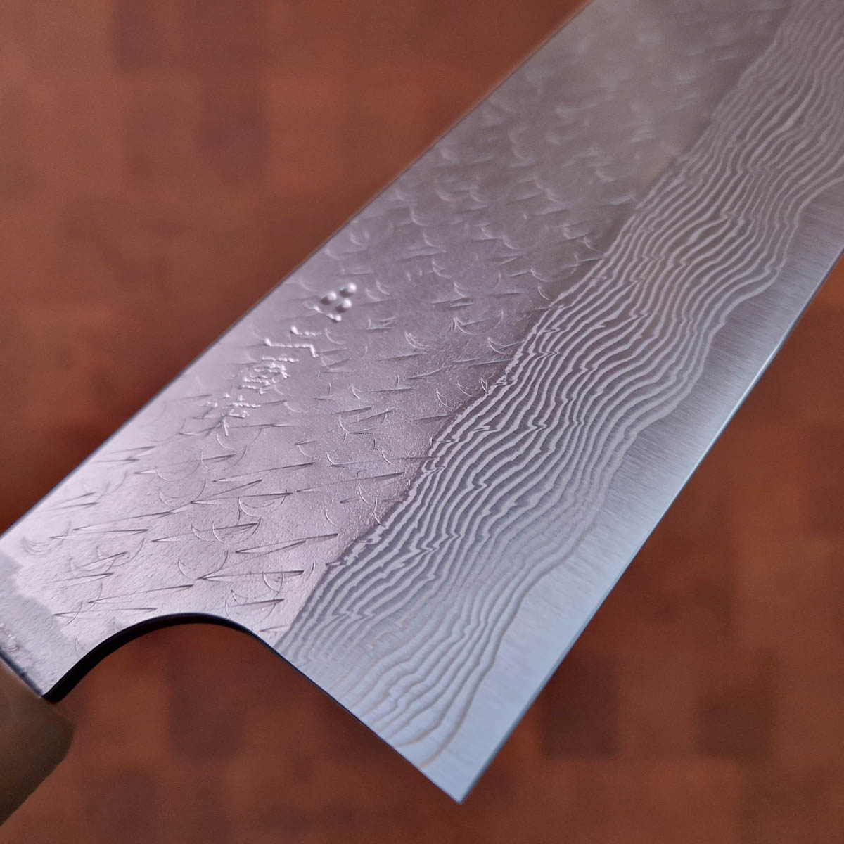 24cm Kokkekniv, STRIX hamret damask - Nigara Hamono — bilde 2