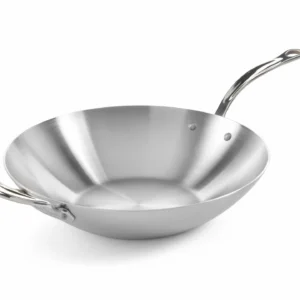 Wokpanne 32cm, "classic stainless" - Samuel Groves