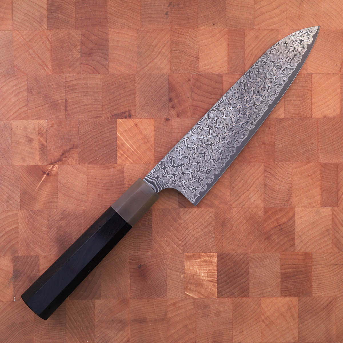 21cm Kokkekniv "Anmon" Raindrop damask, SG2 - Nigara Hamono