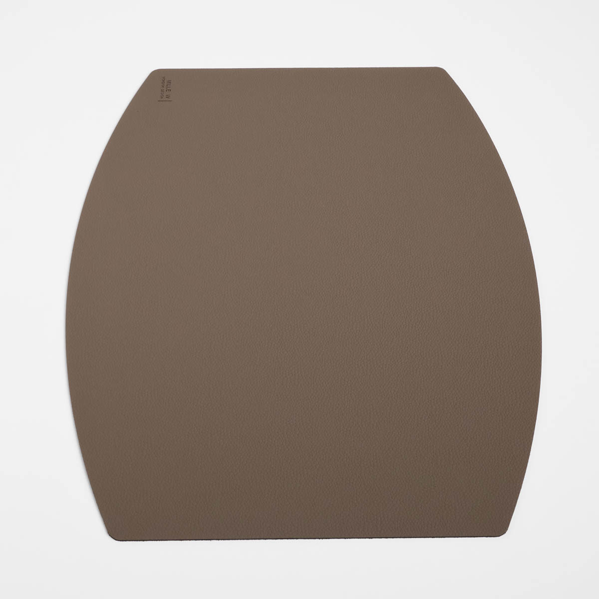 Bordmatte "Ellips", Resirkulert italiensk lær/skinn, grå (45x35cm) - MiLLE W — bilde 1