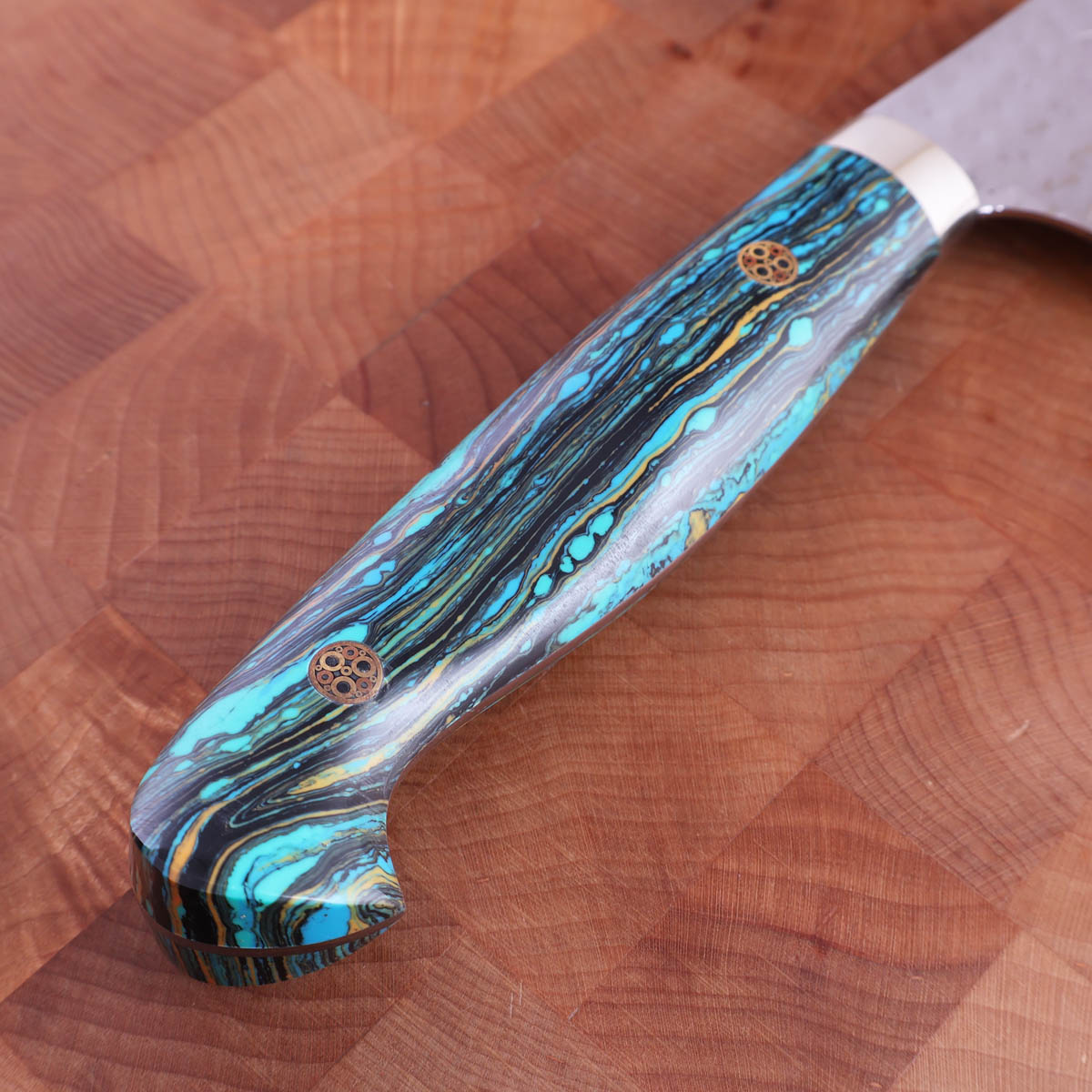 27cm Kiritsuke "Turqoise Handle" - YU KUROSAKI — bilde 4