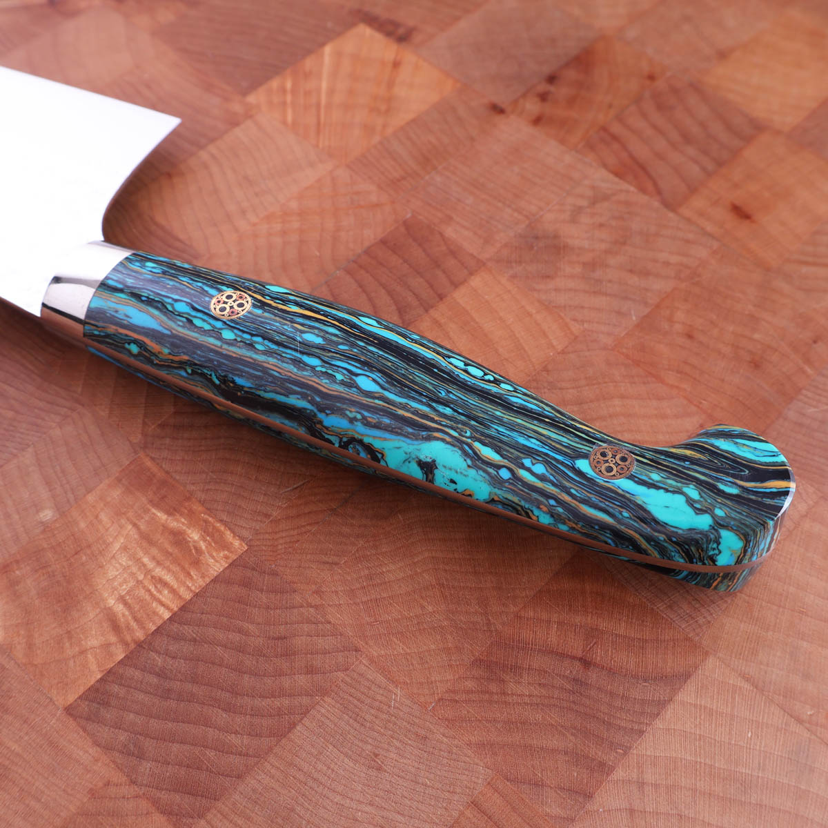 27cm Kiritsuke "Turqoise Handle" - YU KUROSAKI — bilde 3