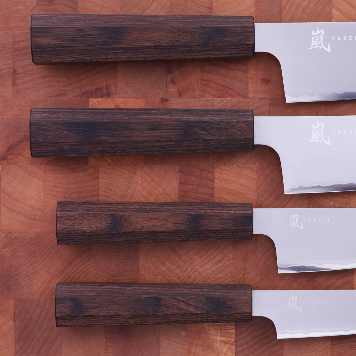 Knivsett 20cm Kokkekniv, 16,5cm Grønsakskniv (Santoku), 12,5cm Grønnsakskniv (Ko-santoku) og 12cm Universalkniv, Hana - Yaxell — bilde 3