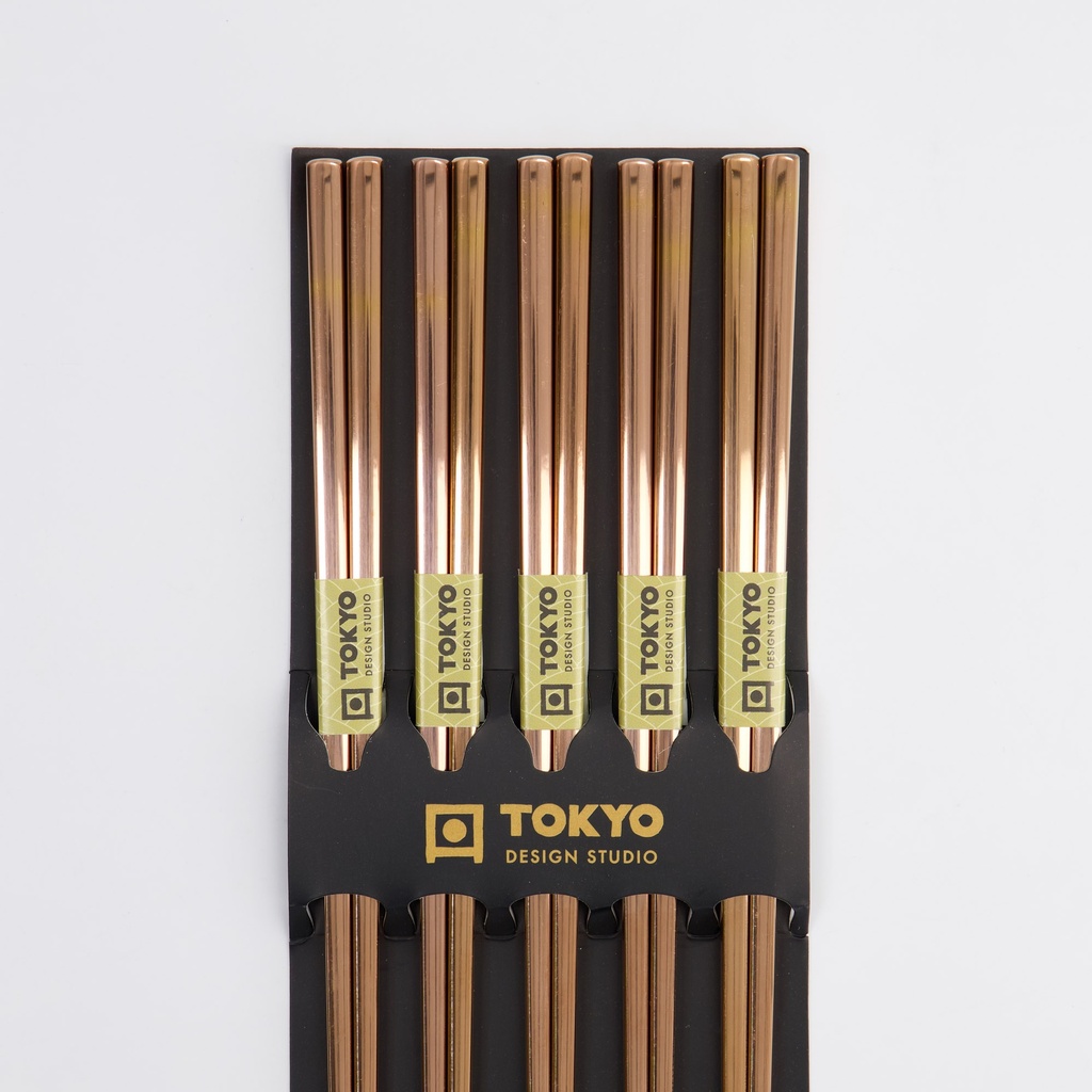 Spisepinner 5 par, rustfritt stål (rosegull) - Tokyo design studio — bilde 2