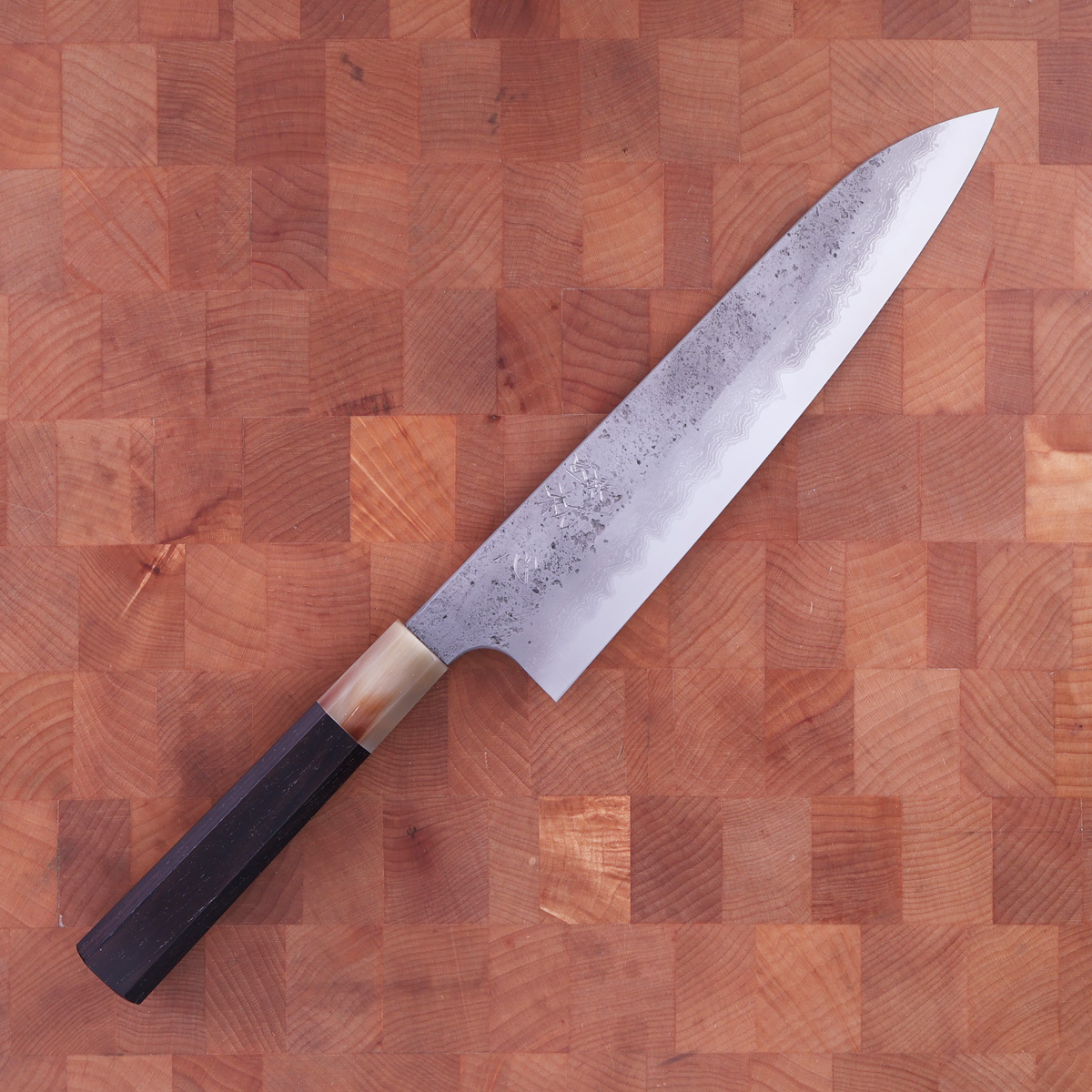 24cm Kokkekniv (gyoto), Aogami II Damask - HATSUKOKORO