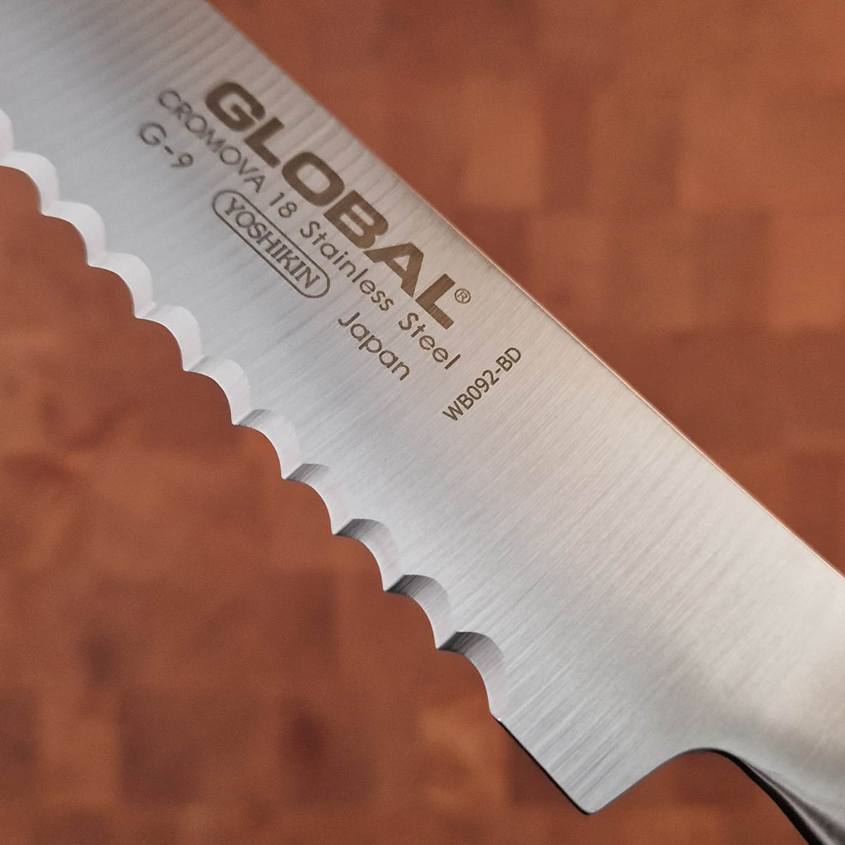 22cm Brødkniv (venstrehendt) - GLOBAL — bilde 2