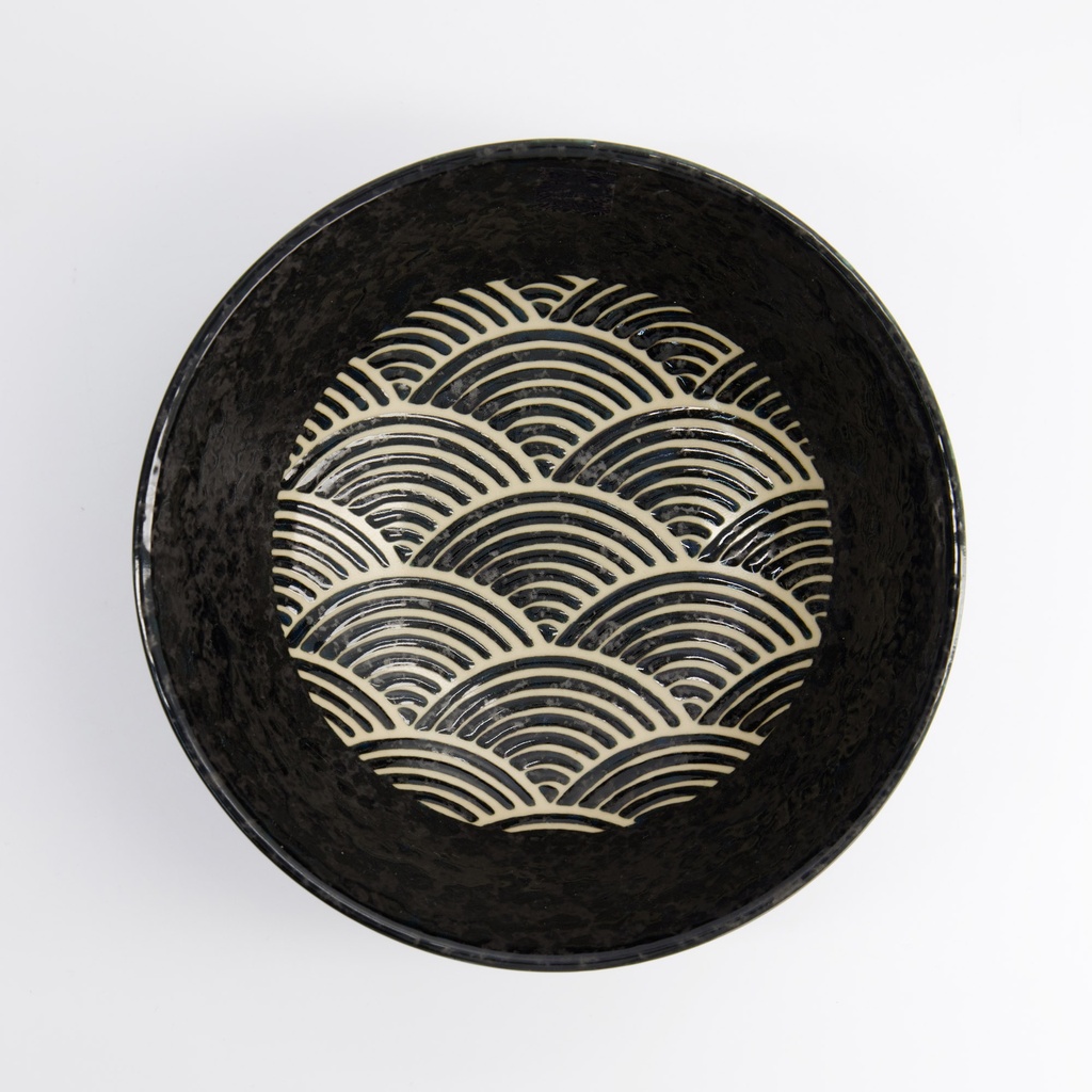 Ramen Skål "Masamura Seikaiha Black", 1250ml - Tokyo design studio — bilde 2