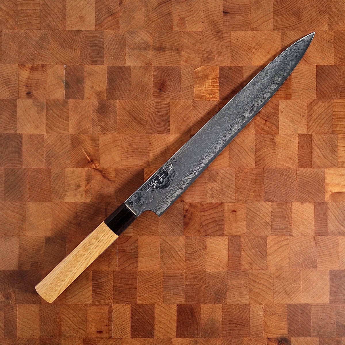 27cm Tranceringskniv / Sujihiki, Damask og Nashiji, VG10 - YUTA KATAYAMA — bilde 1