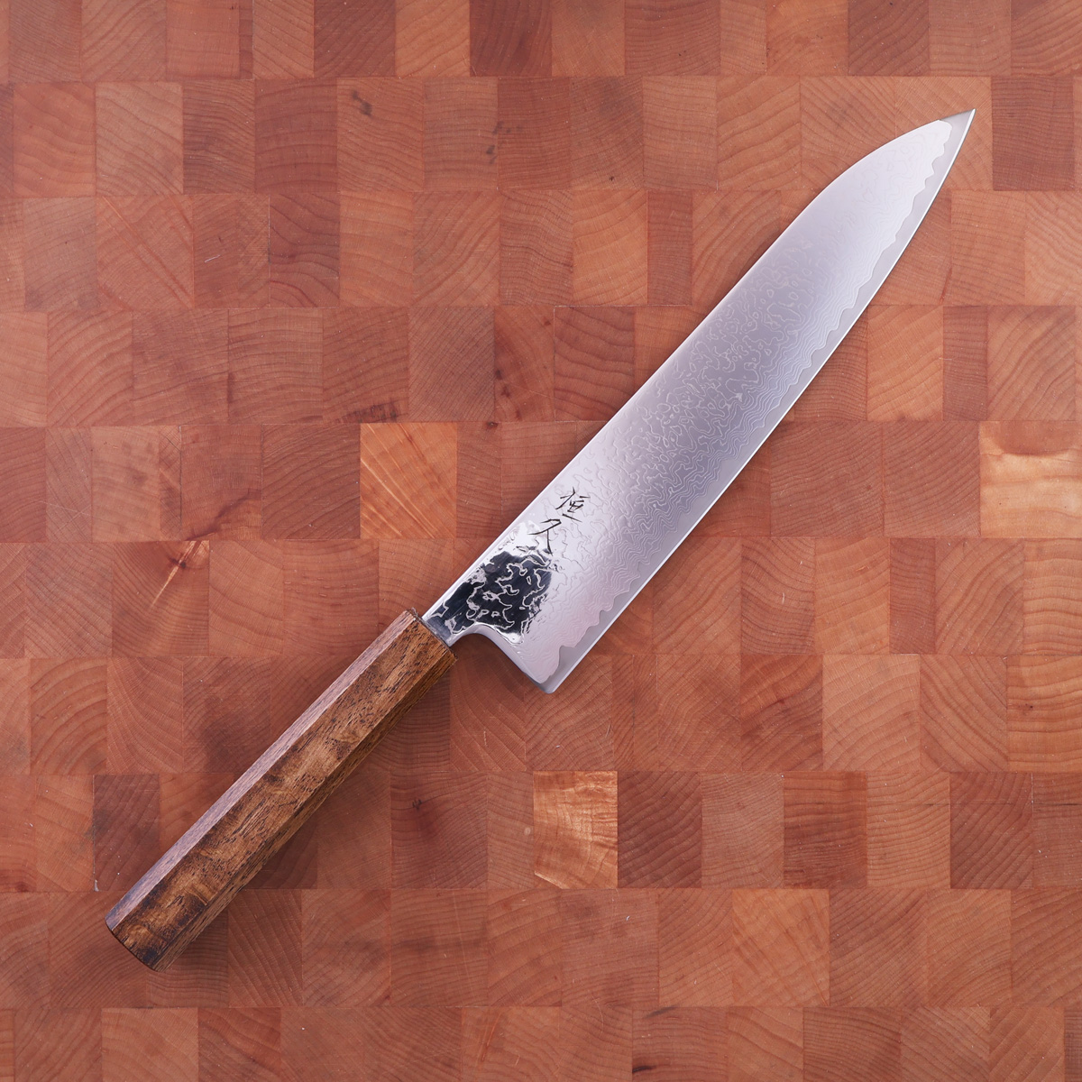 24cm Kokkekniv, Mirror Damask, Eik, VG10 - HARUYUKI