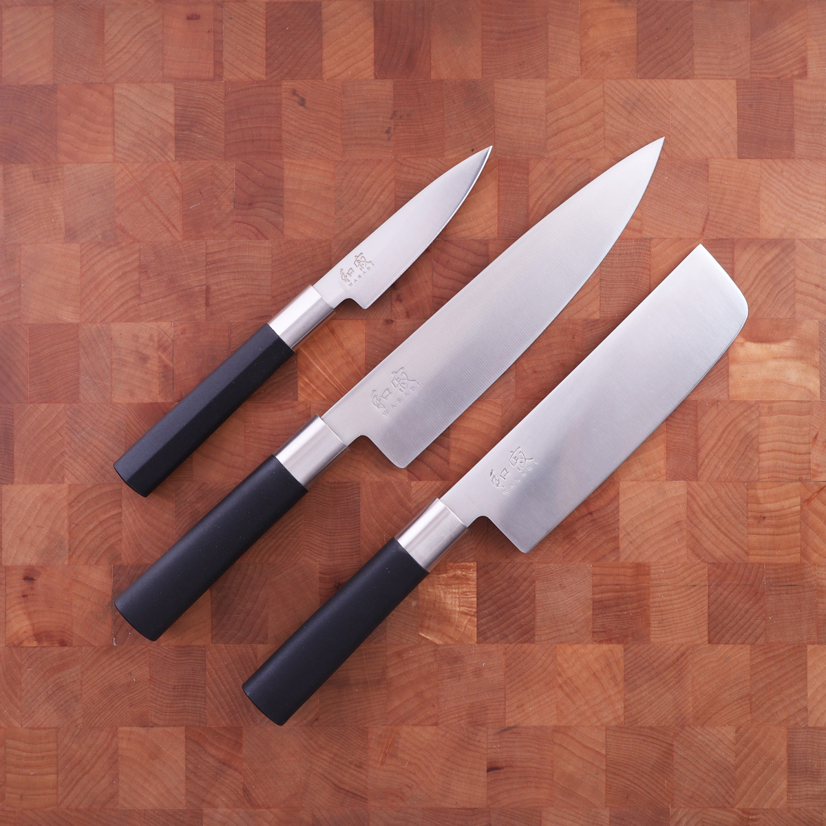 Knivsett m/Nakiri - KAI WASABI BLACK — bilde 1