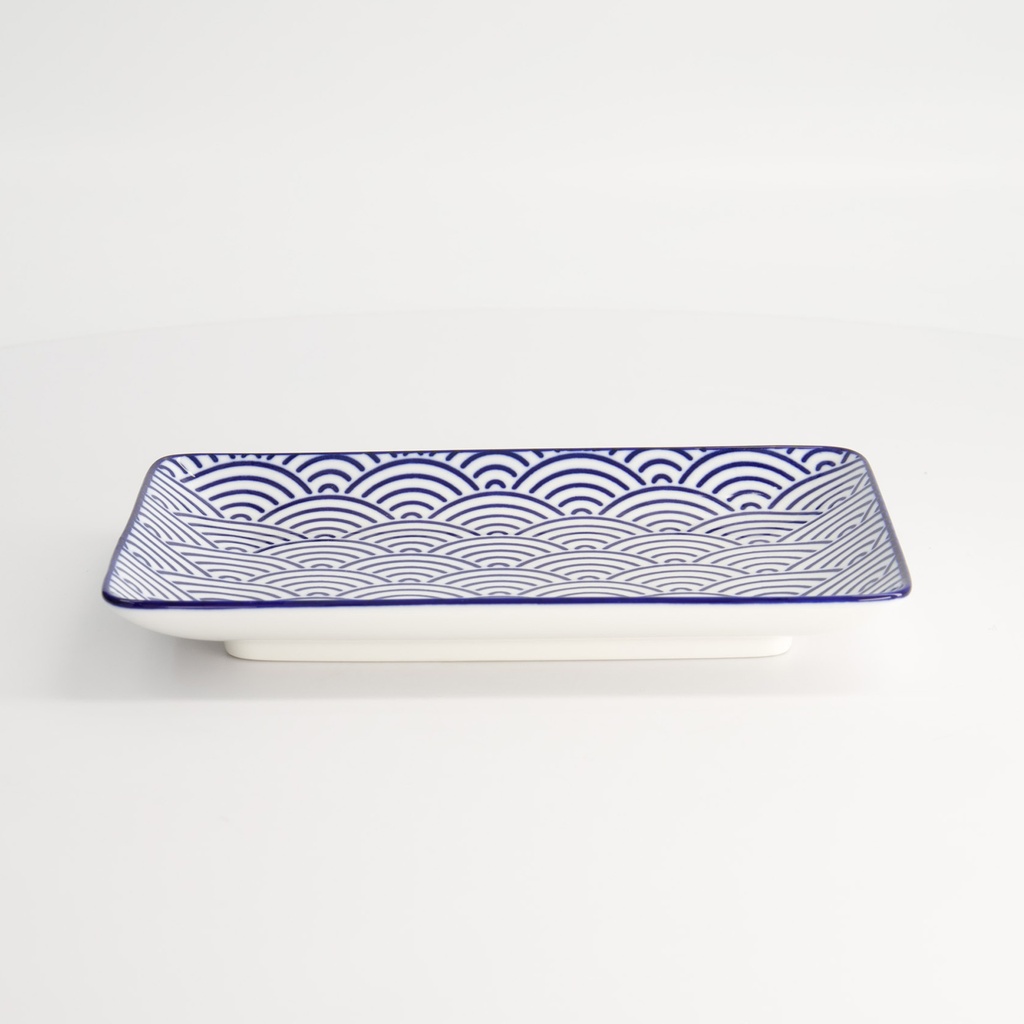 Tallerken, Nippon Blue "wave", 21x13.5cm - Tokyo Design Studio — bilde 5