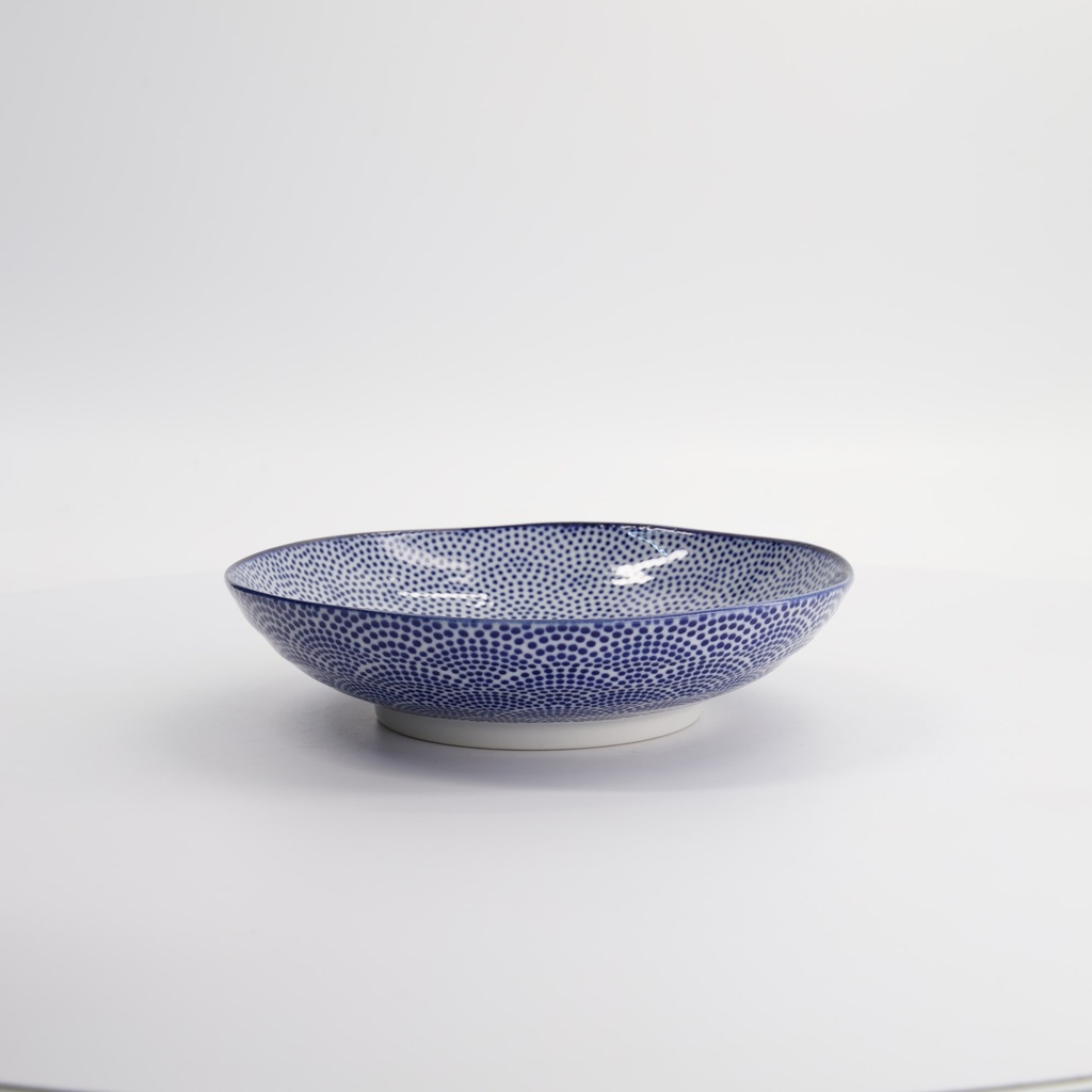 Pastatallerken, Nippon Blue "dots", 21x5.2cm - Tokyo Design Studio — bilde 3
