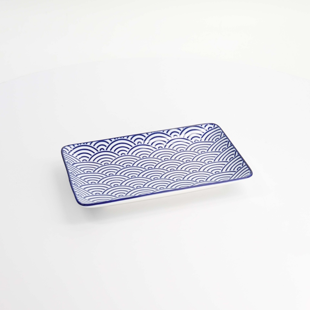 Tallerken, Nippon Blue "wave", 21x13.5cm - Tokyo Design Studio — bilde 1