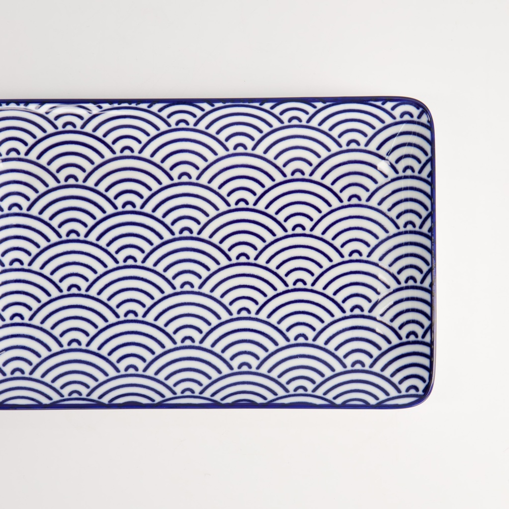 Tallerken, Nippon Blue "wave", 21x13.5cm - Tokyo Design Studio — bilde 4