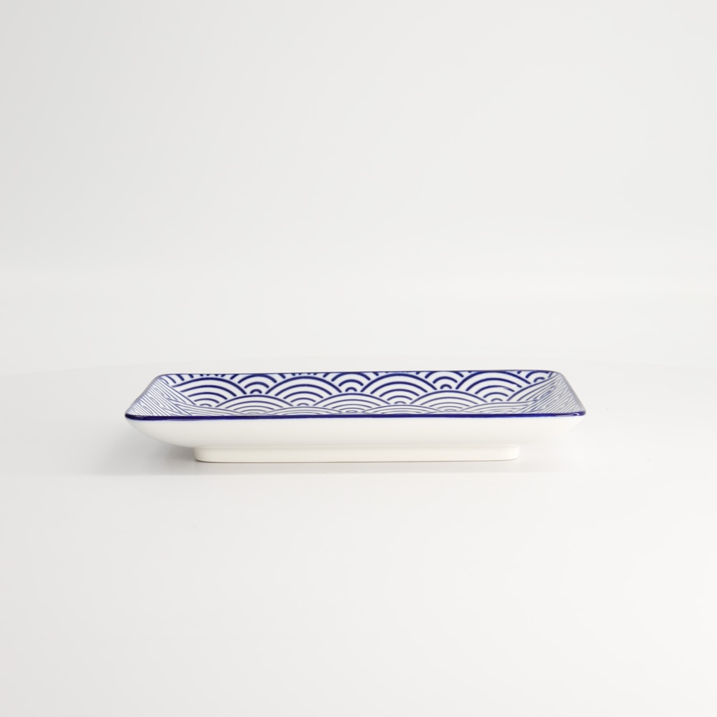 Tallerken, Nippon Blue "wave", 21x13.5cm - Tokyo Design Studio — bilde 3