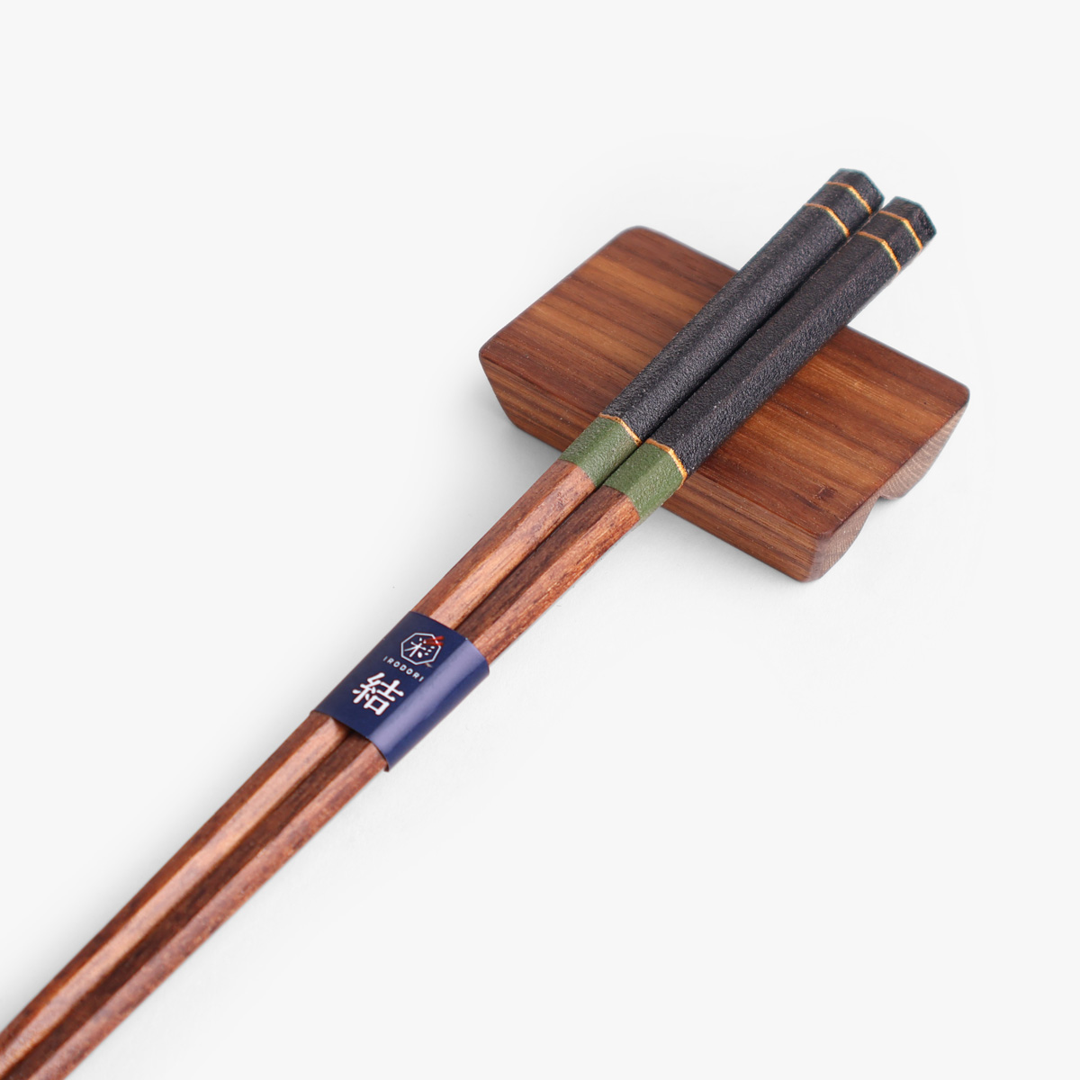 Spisepinner, japanske,sort/grønn, 1 par - IRODORI — bilde 2