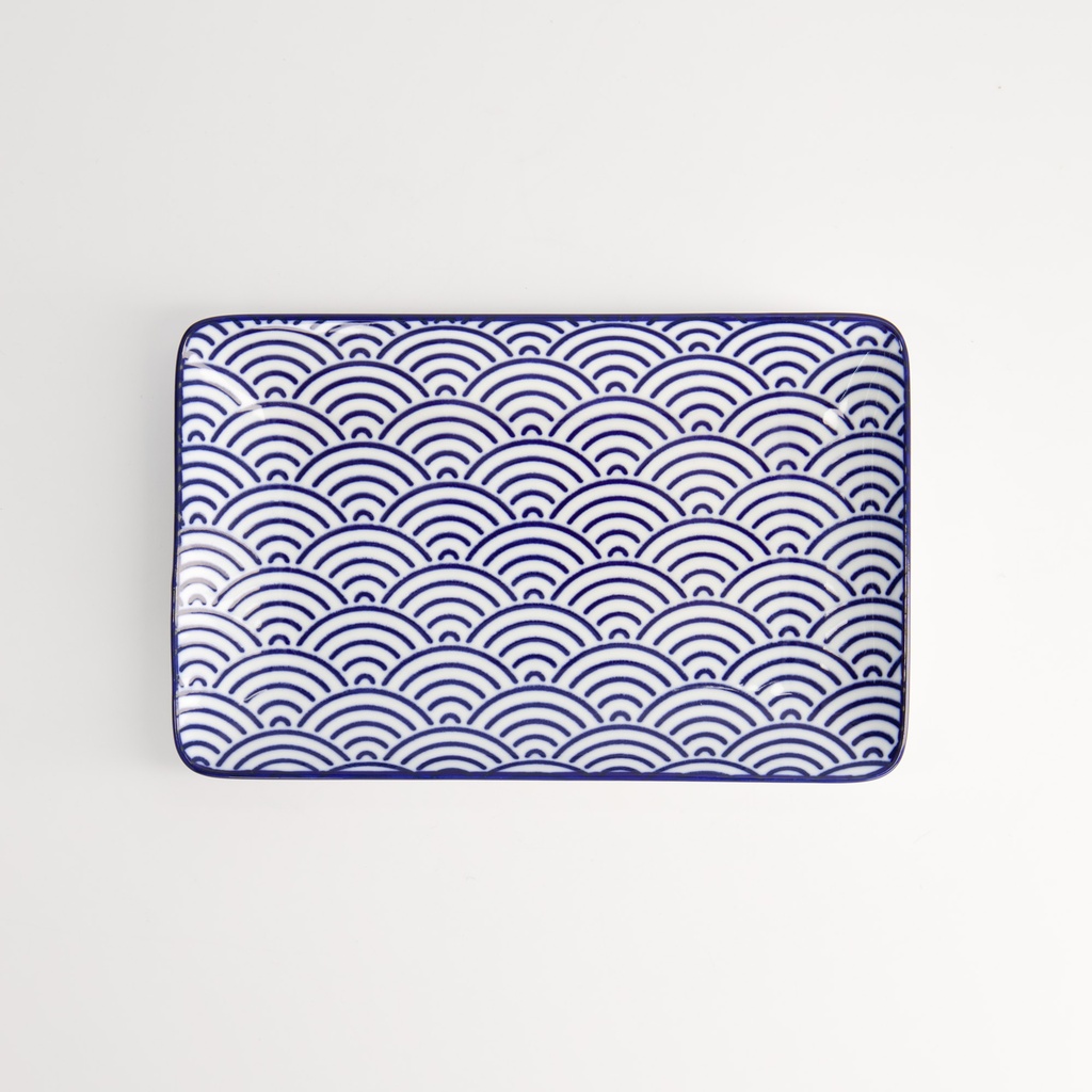 Tallerken, Nippon Blue "wave", 21x13.5cm - Tokyo Design Studio — bilde 2