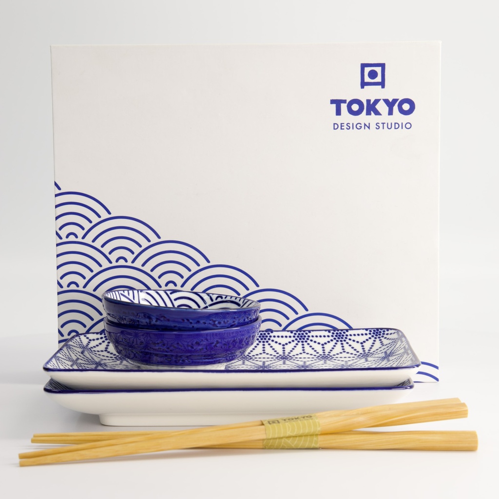 Gavesett, 6 deler, Nippon Blue "stars + wave" - Tokyo Design Studio — bilde 5