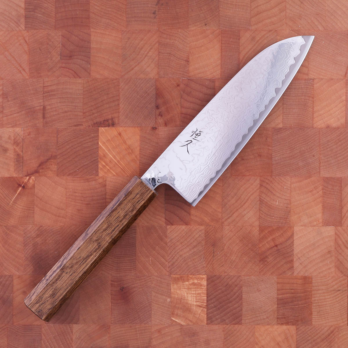 16,5cm Grønnsakskniv (Santoku), Damask, Eik, VG10 - HARUYUKI — bilde 1
