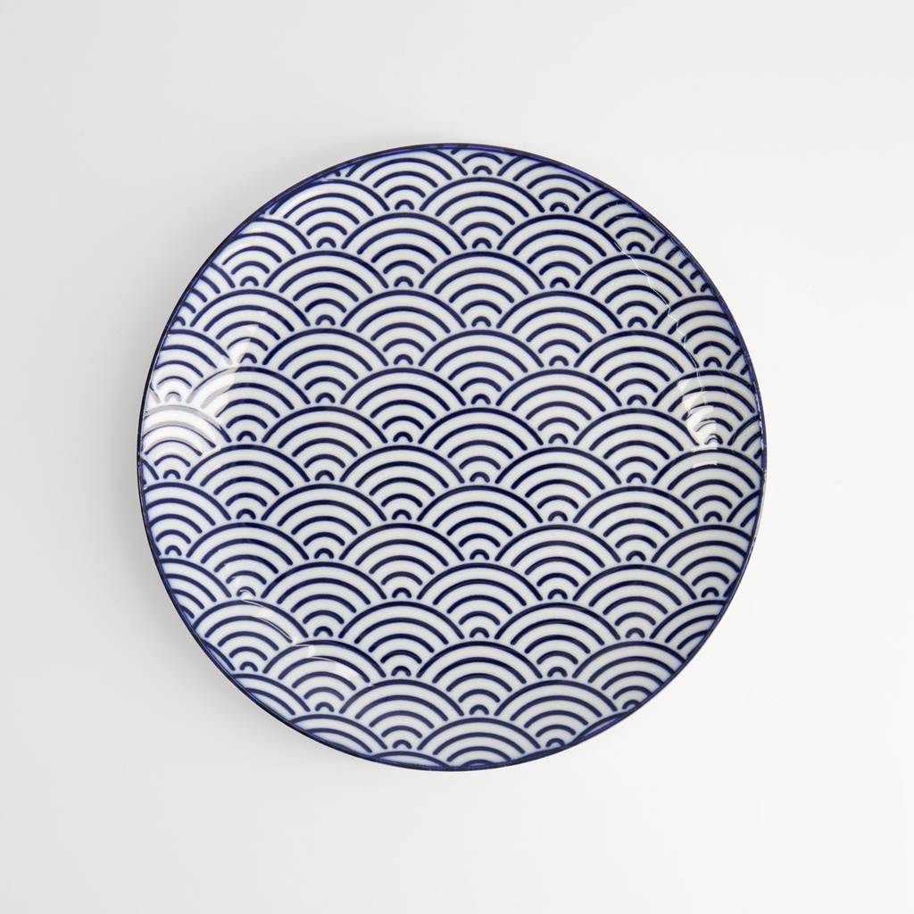 Tallerken, Nippon Blue "wave" 20.6x2.2cm - Tokyo Design Studio — bilde 2