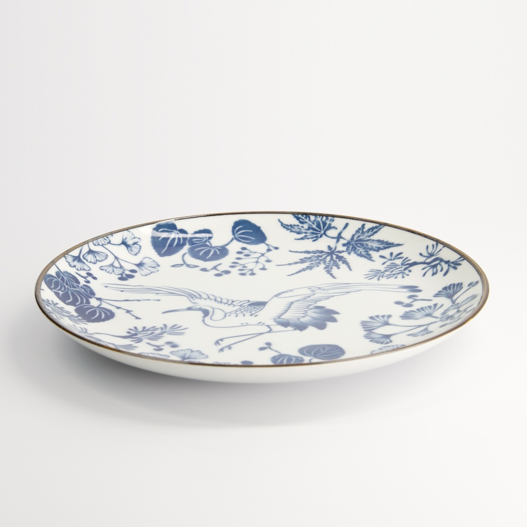 Tallerken, Flora Japonica "crane" 25.7x3cm - Tokyo Design Studio — bilde 1