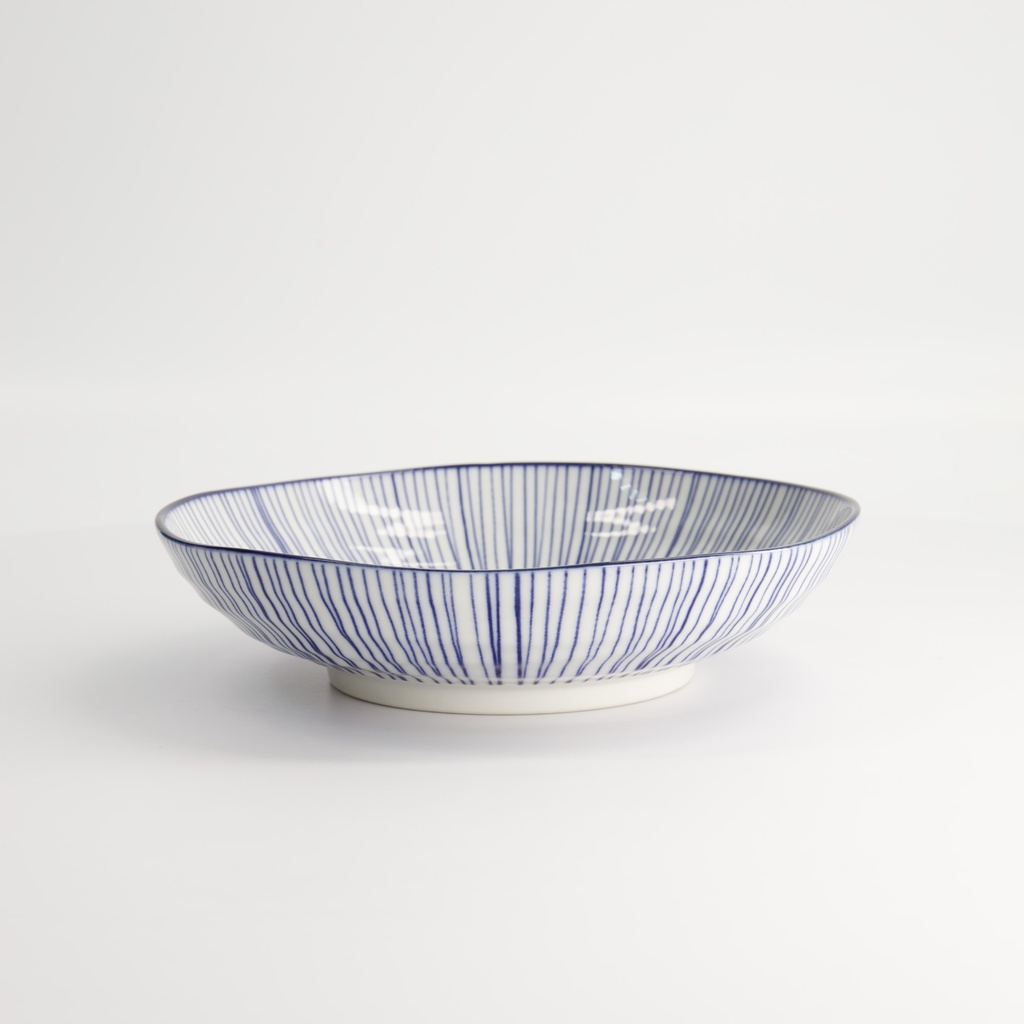 Pastatallerken, Nippon Blue "line" 21x5.2cm - Tokyo Design Studio — bilde 3