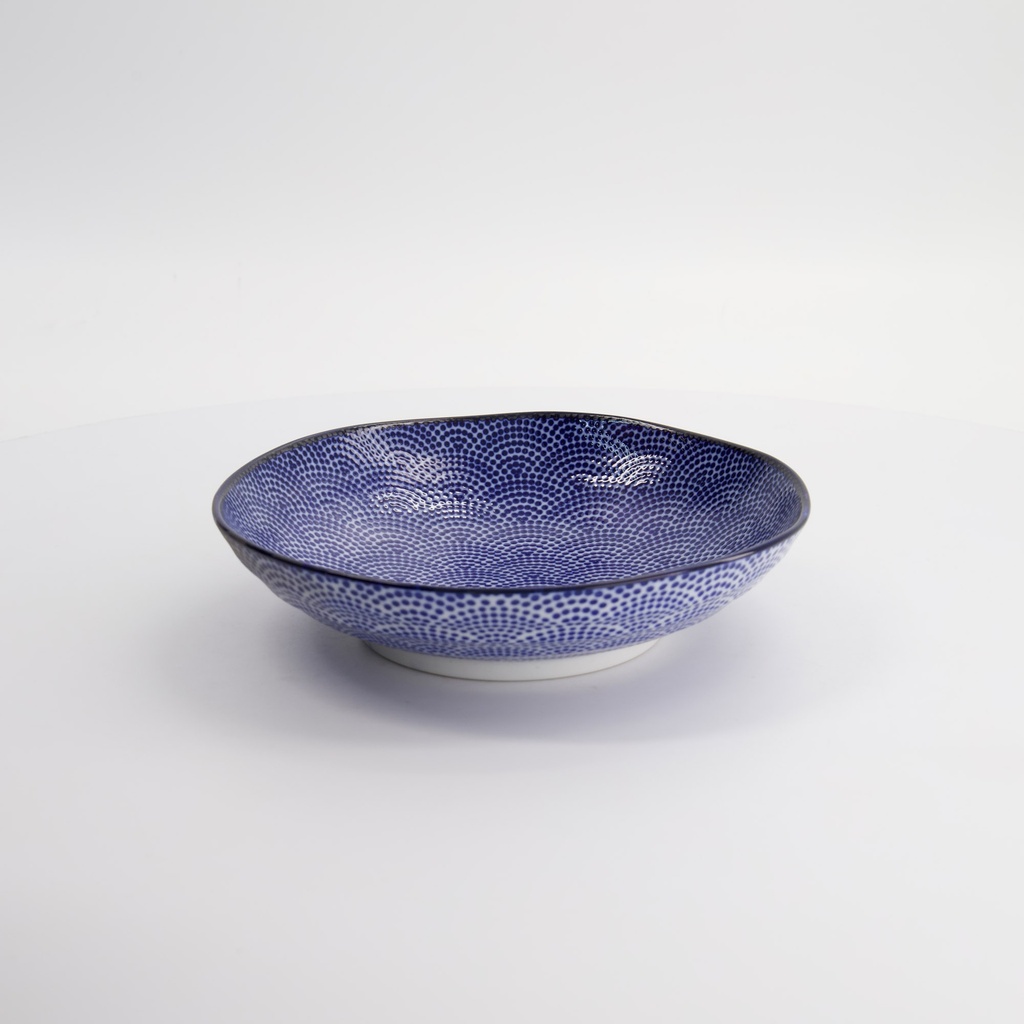 Pastatallerken, Nippon Blue "dots", 21x5.2cm - Tokyo Design Studio — bilde 1