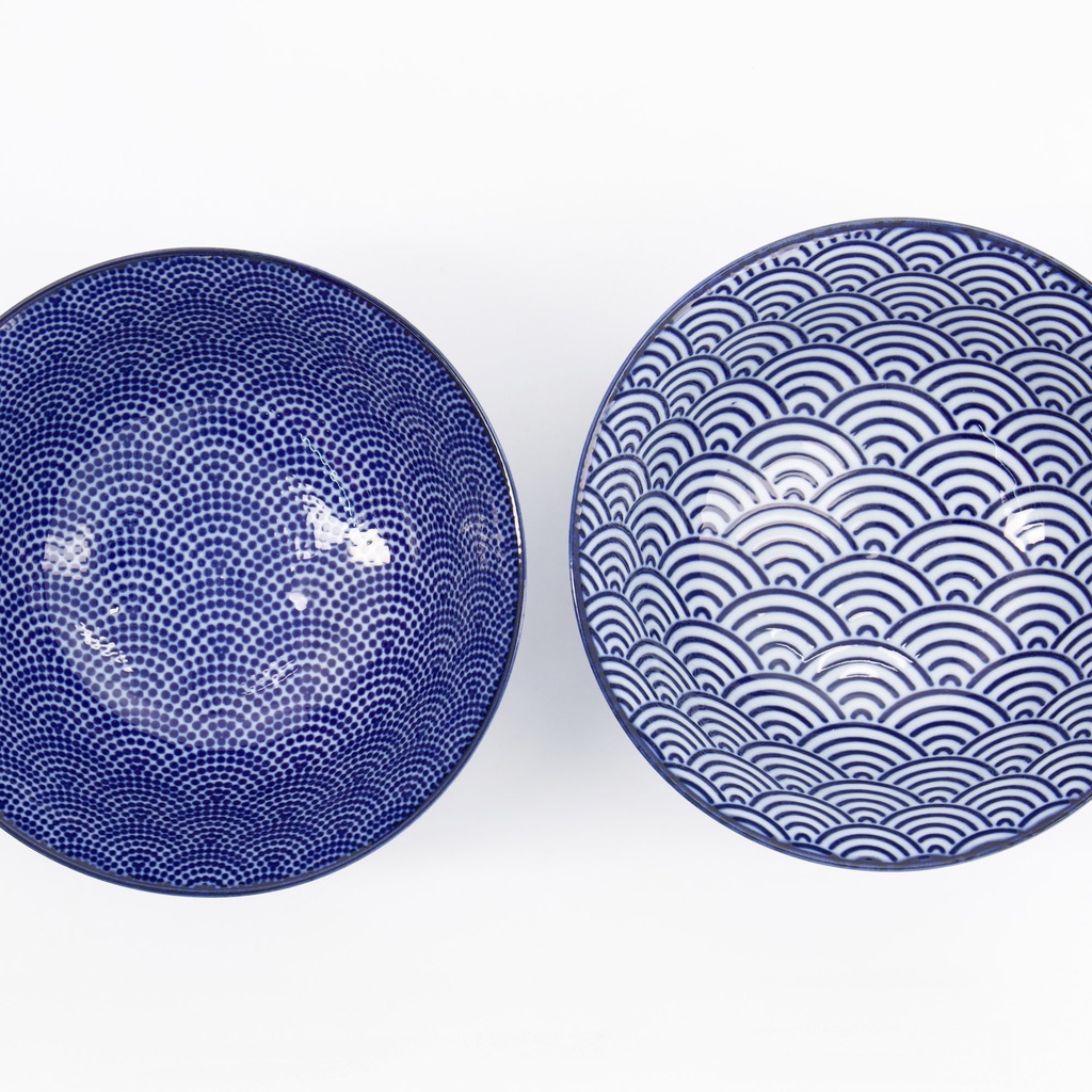 Gavesett, Tayo skål 2stk, m/Spisepinner "wave + dots" 15.2x6.7cm - Tokyo Design Studio — bilde 4