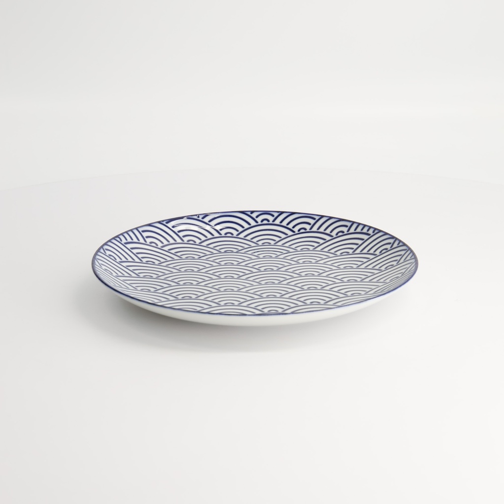 Tallerken, Nippon Blue "wave" 20.6x2.2cm - Tokyo Design Studio — bilde 1