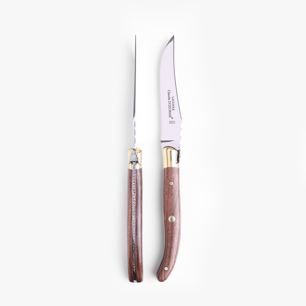 Biffkniver 6. stk vallernia tre - Claude Dozorme Laguiole — bilde 3