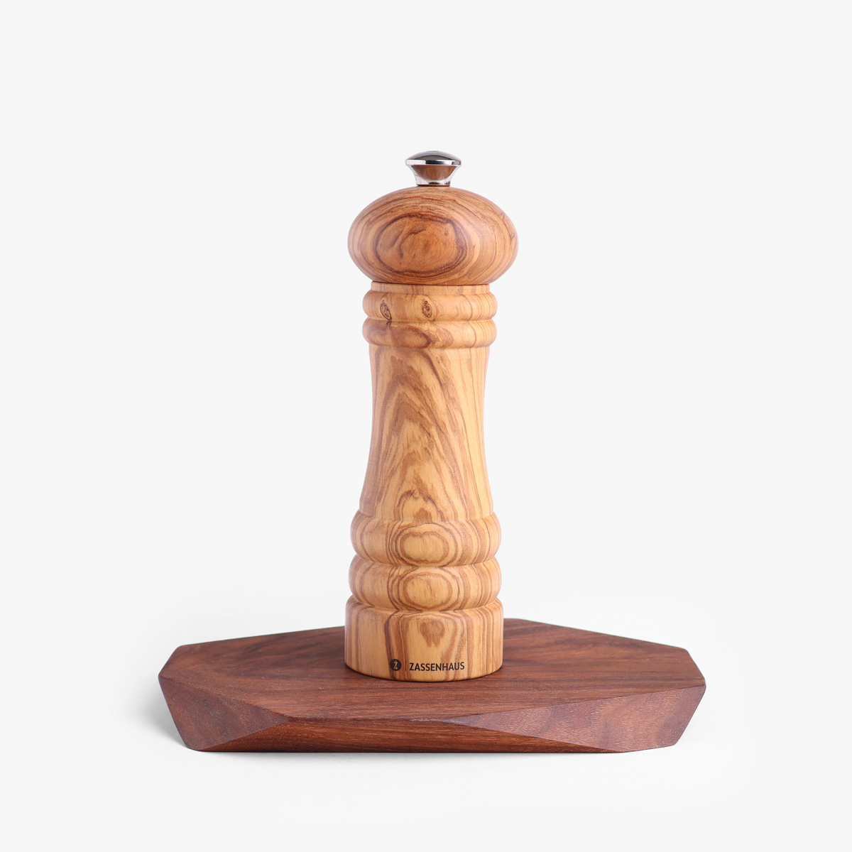 Kvern (tradisjonell), salt, 18cm, oliventre - ZASSENHAUS
