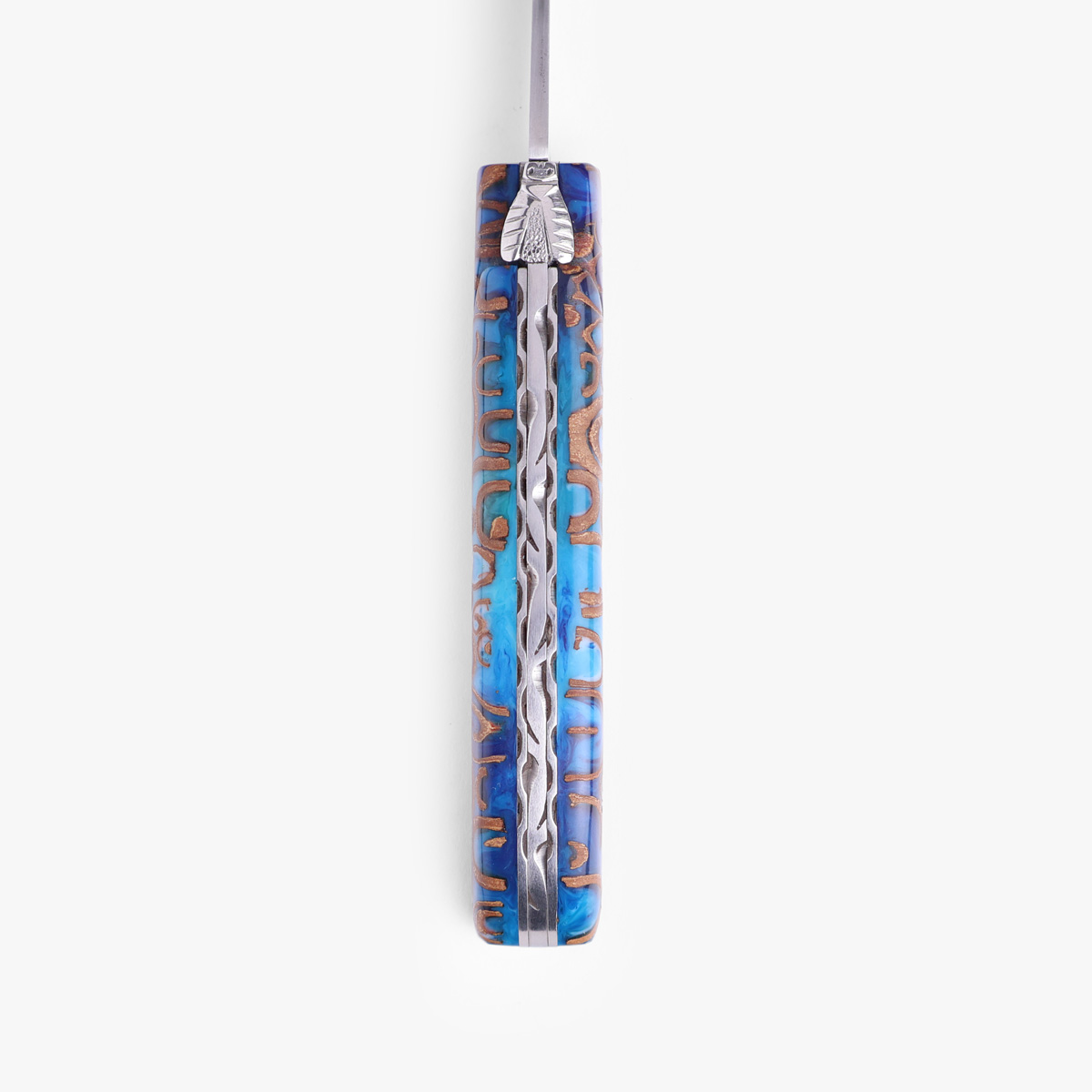 Foldekniv, 12cm, "Blue Cinnamon" - Claude Dozorme Laguiole — bilde 3
