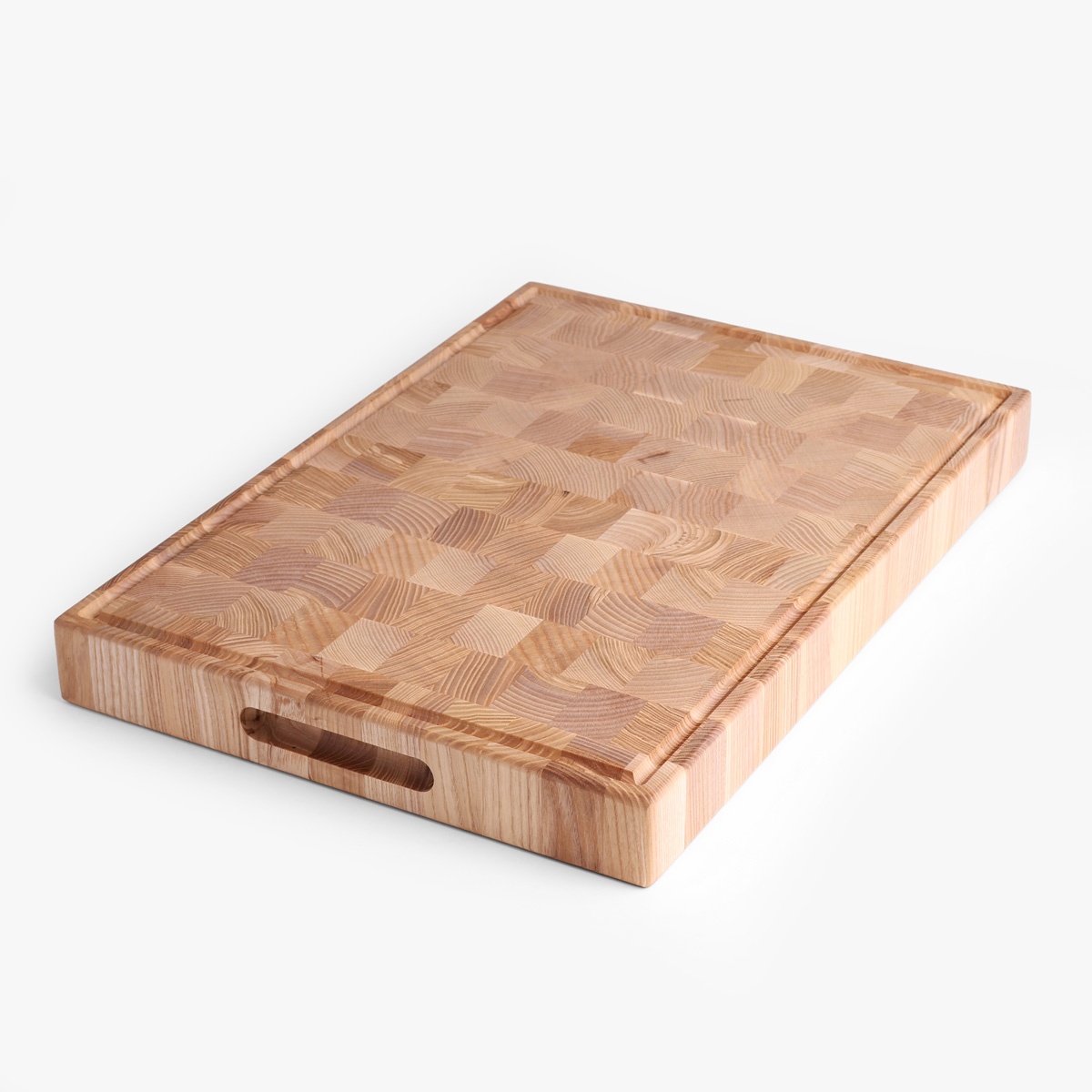 Skjærebrett (50 x 35 x 5cm) - endeved, stående stav, ask — bilde 3