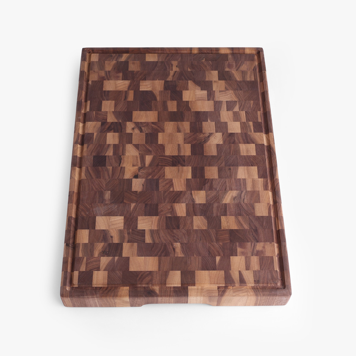 Skjærebrett (50 x 35 x 5cm) - endeved, stående stav, valnøtt — bilde 1