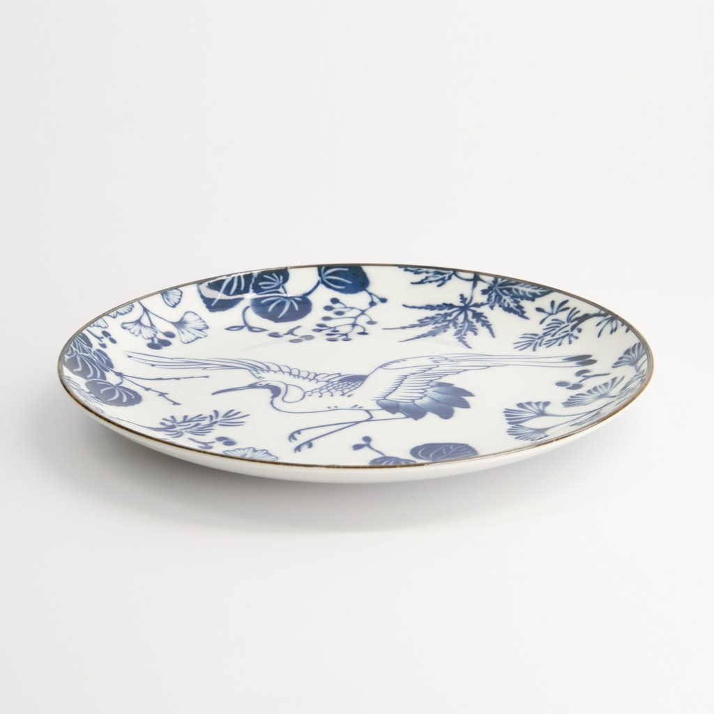 Tallerken, Flora Japonica "crane" 20.6x2.2cm - Tokyo Design Studio — bilde 1