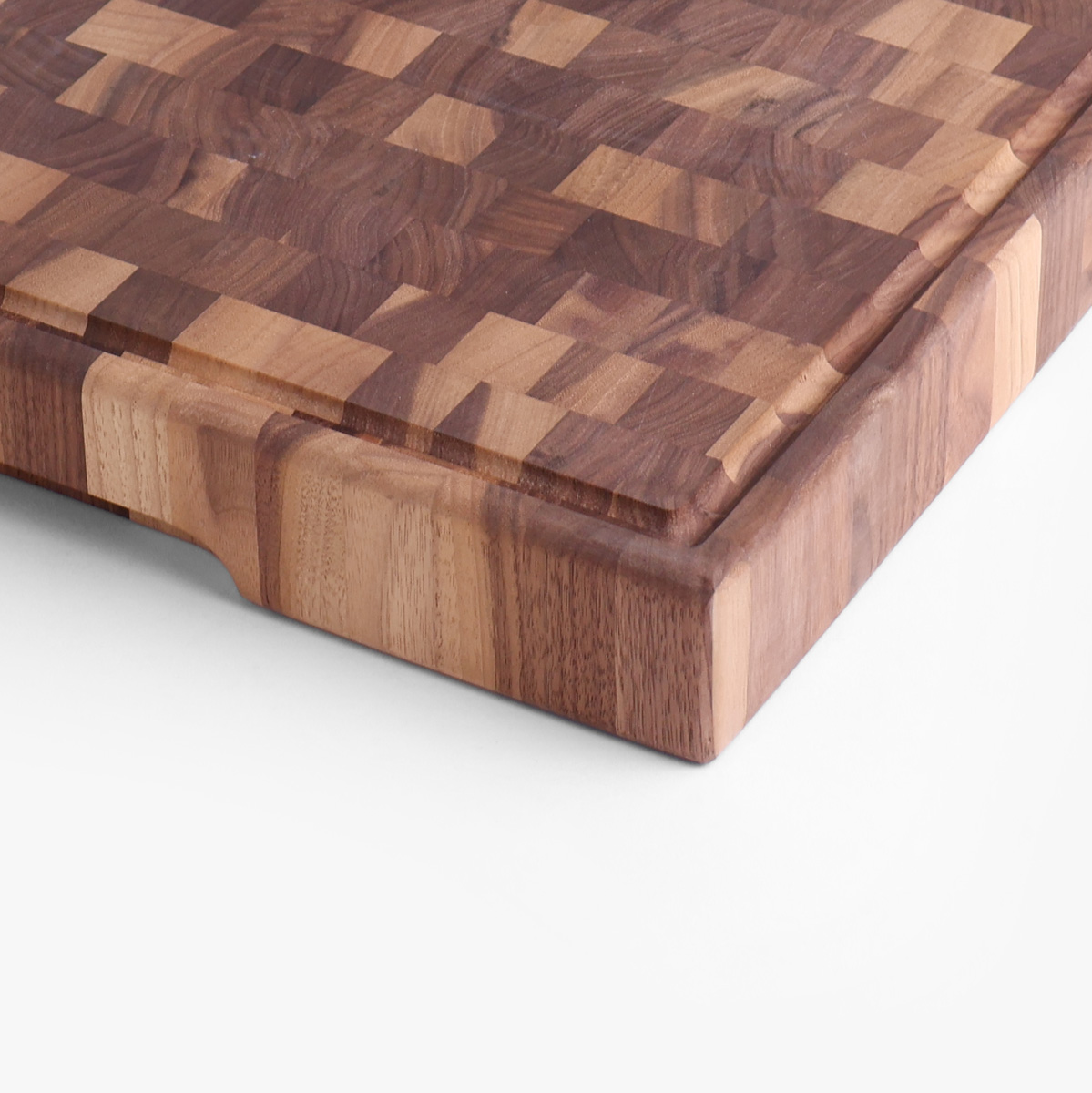 Skjærebrett (50 x 35 x 5cm) - endeved, stående stav, valnøtt — bilde 2