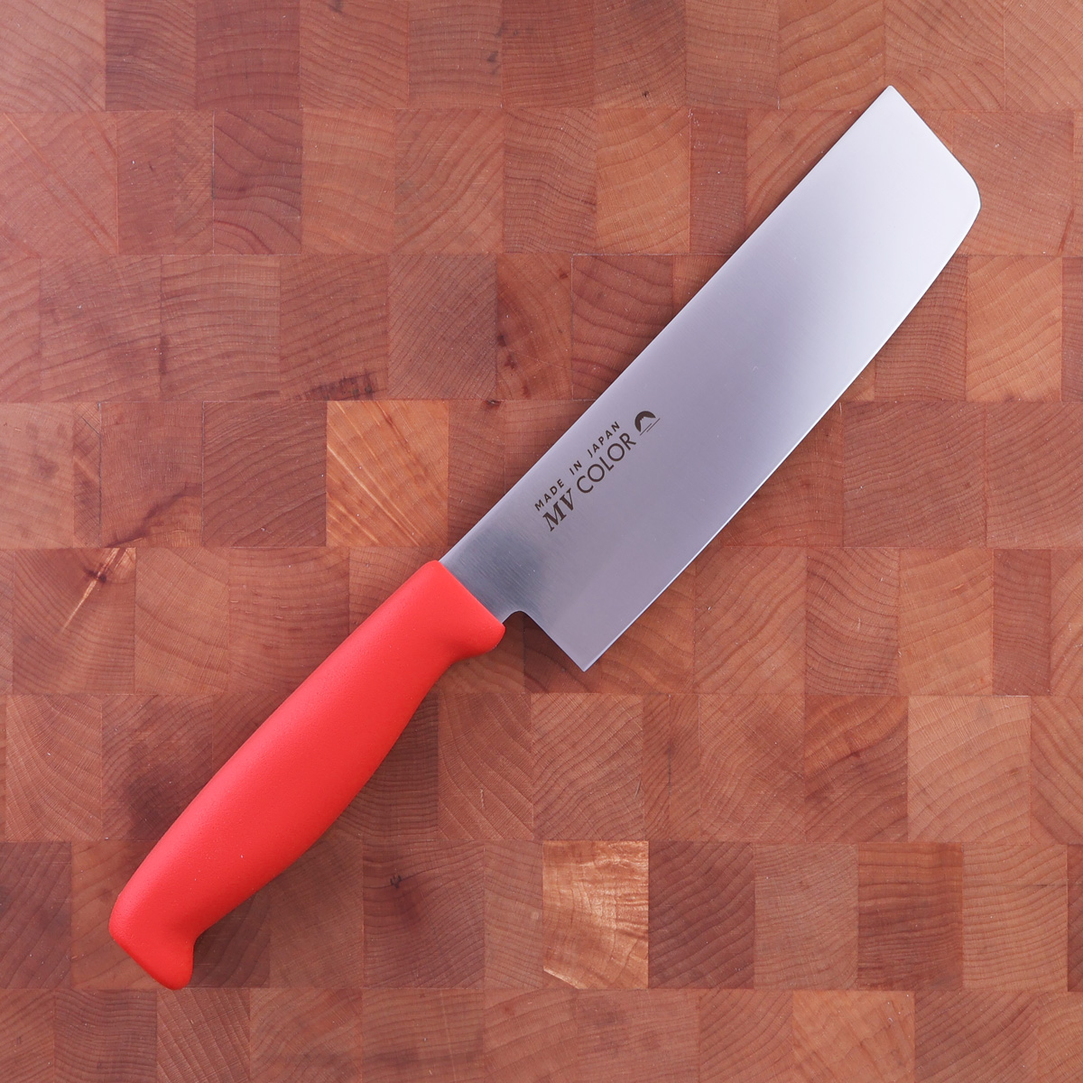 16.5cm Grønnsakskniv (Nakiri), Molybden Vanadium, Rød - FUJI CUTLERY — bilde 1
