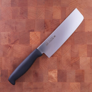 16.5cm Grønnsakskniv (Nakiri), Molybden Vanadium, Sort - FUJI CUTLERY