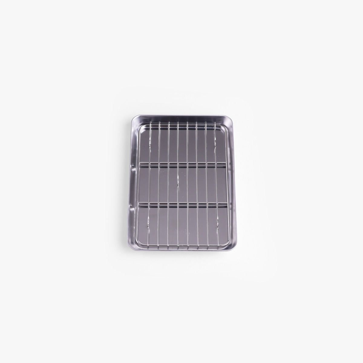 Stålbrett med rist, 18-0 rustfritt stål, 20 x 14cm, #8 - AOYAGI — bilde 3