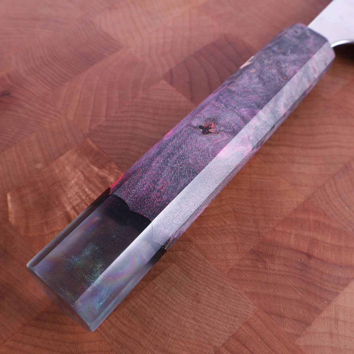 15cm Grønnsakskniv (Nakiri), VG7, "Resin &Burl" — bilde 3