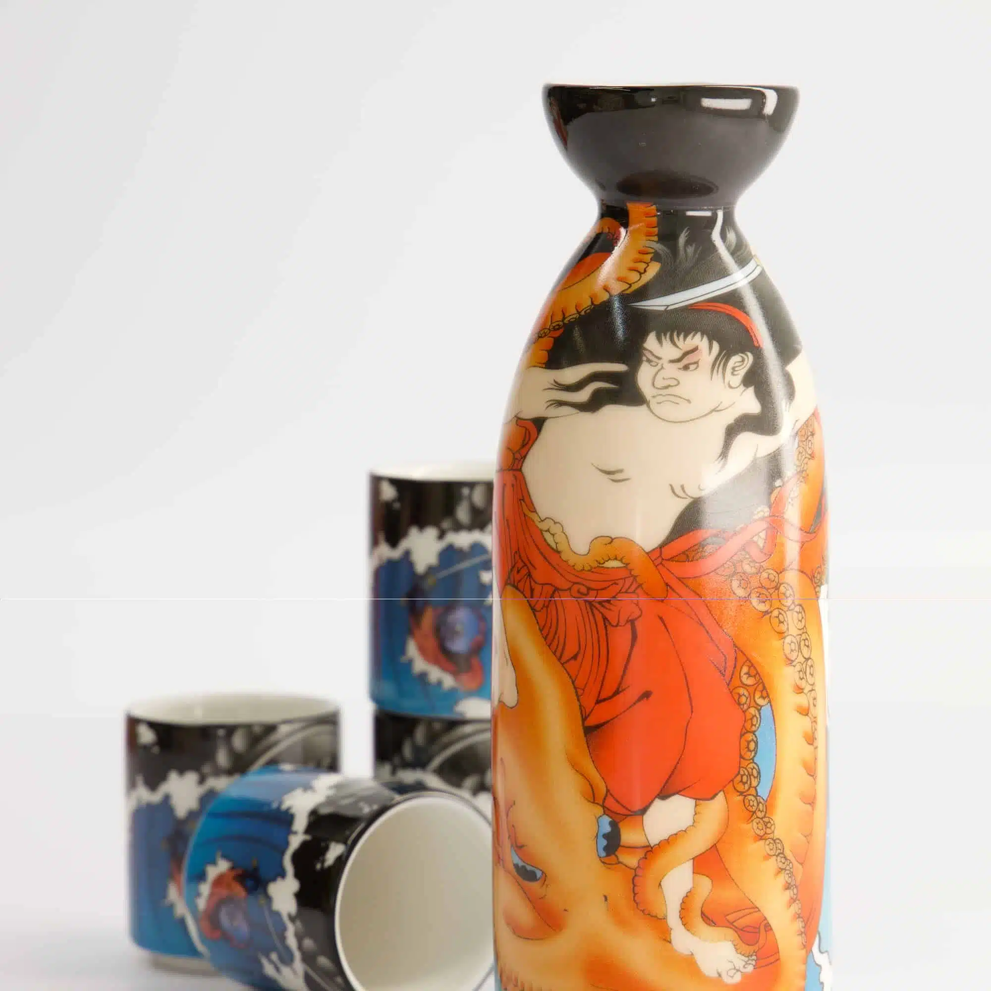 Sake sett, 4 kopper + karaffel "Yakusa Octopus" - Tokyo design studio — bilde 6