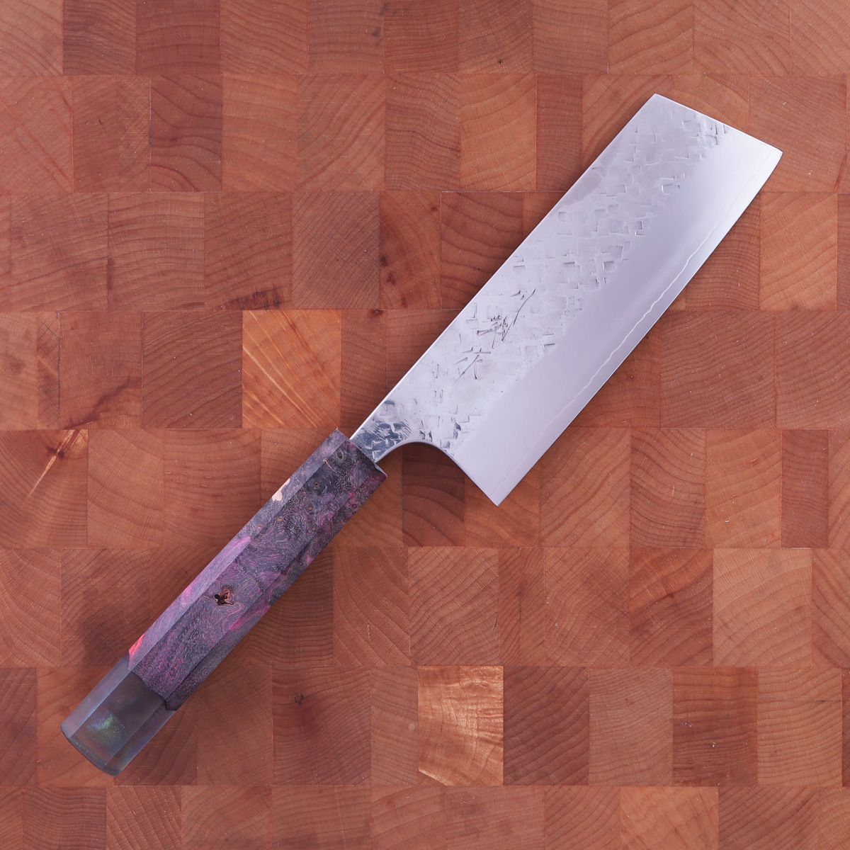 15cm Grønnsakskniv (Nakiri), VG7, "Resin &Burl" — bilde 1