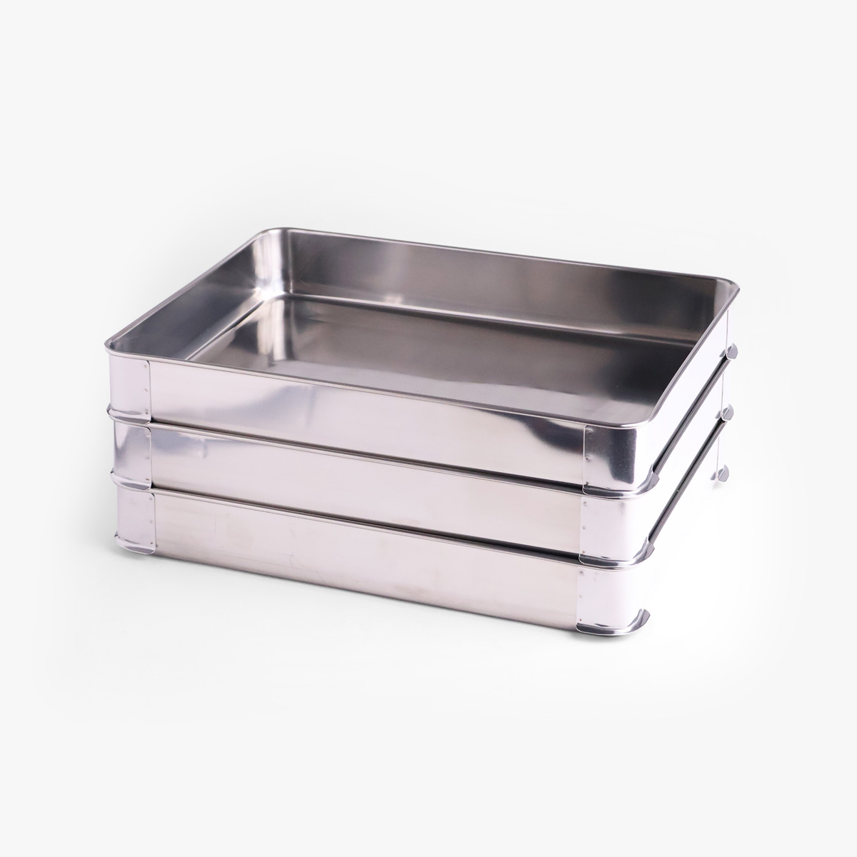 Stablebrett (systembrett) i rustfritt stål, 40×30×6 cm – YUKIWA — bilde 4