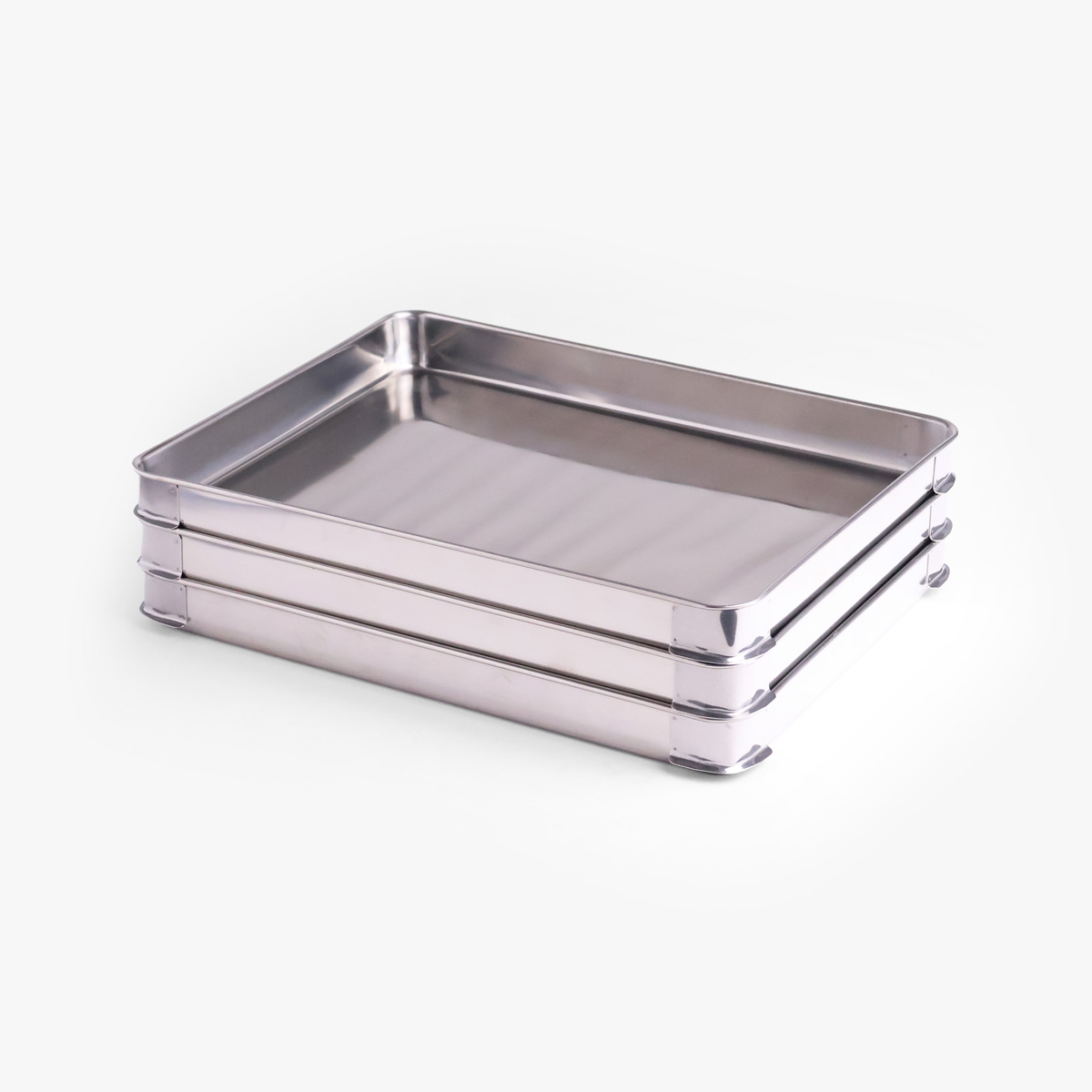 Stablebrett (systembrett) i rustfritt stål, 40×30×4 cm – YUKIWA — bilde 4