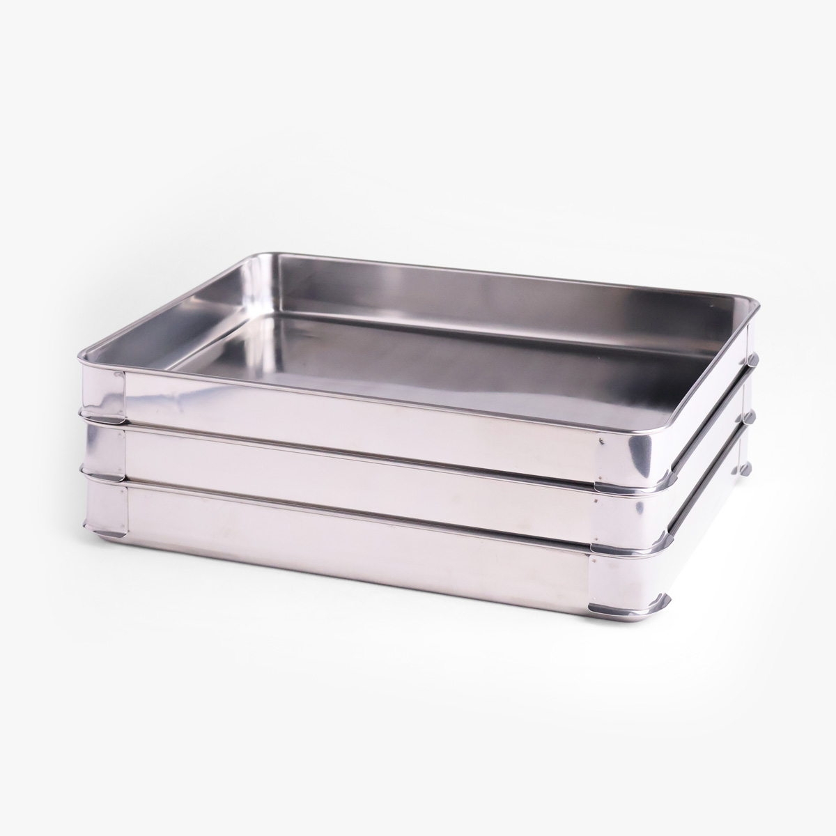 Stablebrett (systembrett) i rustfritt stål, 40×30×5 cm – YUKIWA — bilde 4